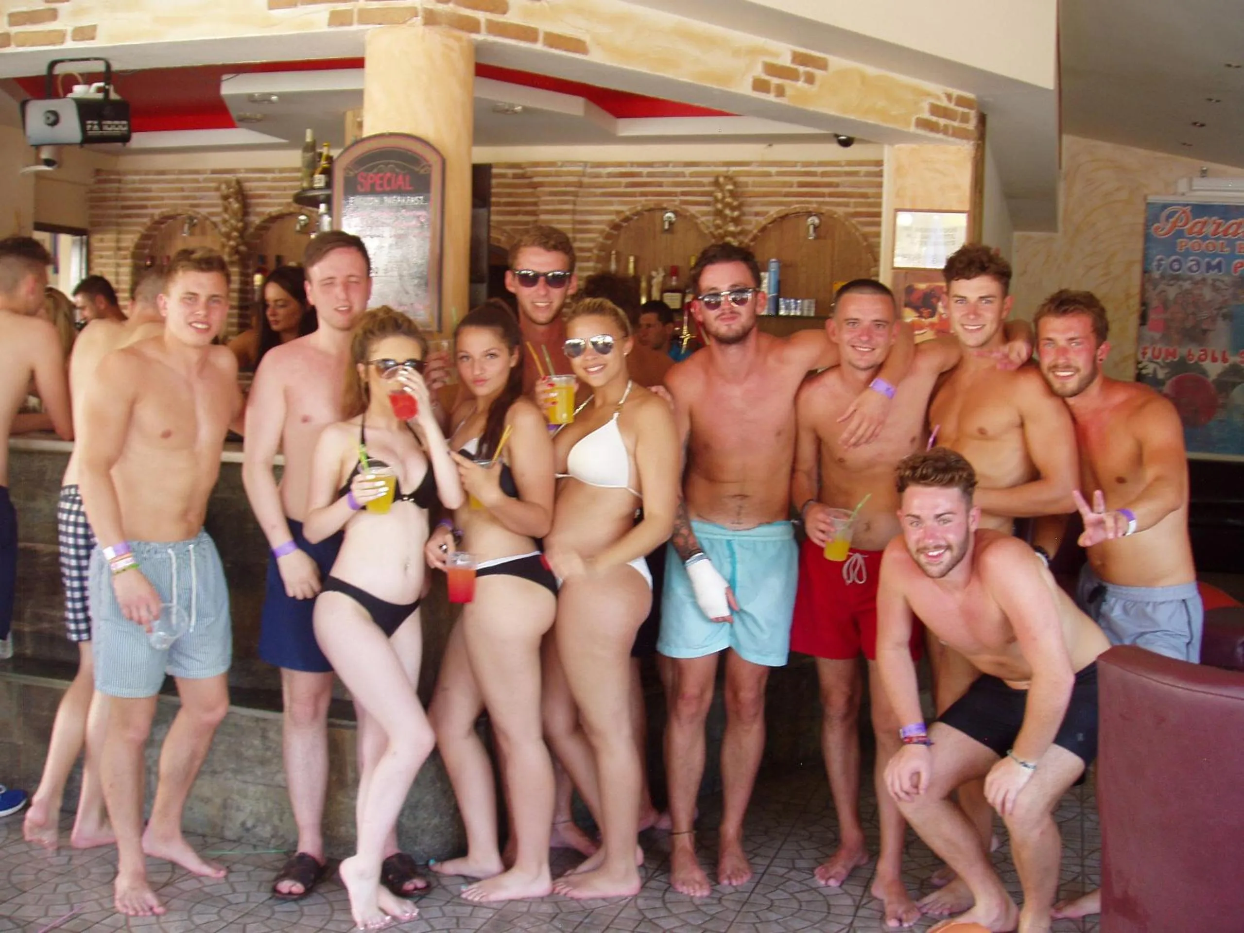 group of guests in Paradise Apartments