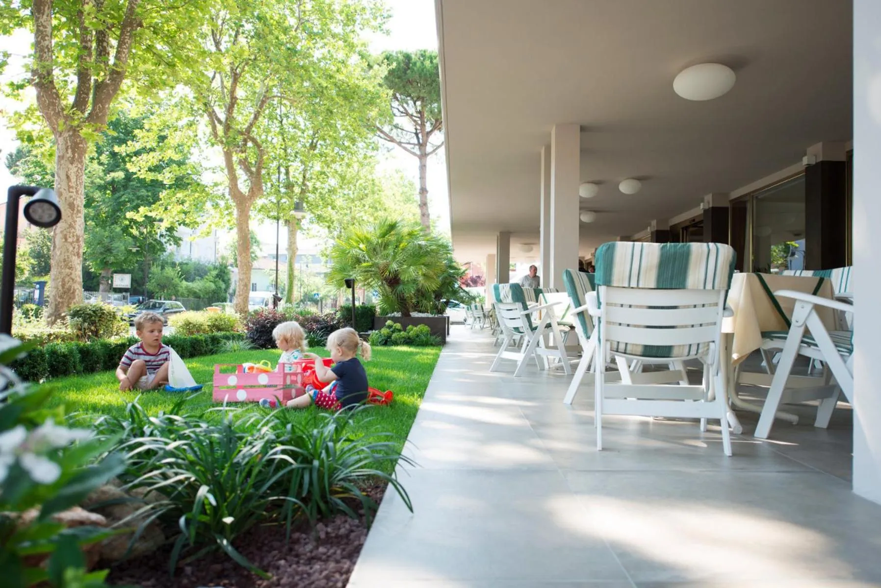 Patio in Hotel Bella Zurigo