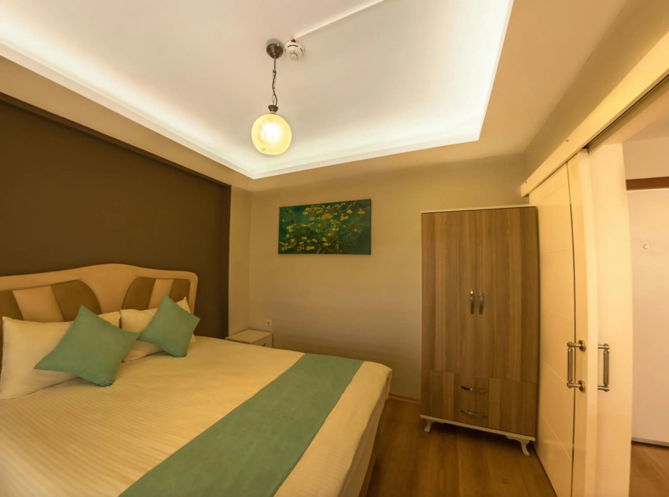 Bed in Sigacik Marina Apart Hotel