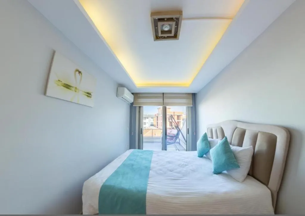 Bed in Sigacik Marina Apart Hotel