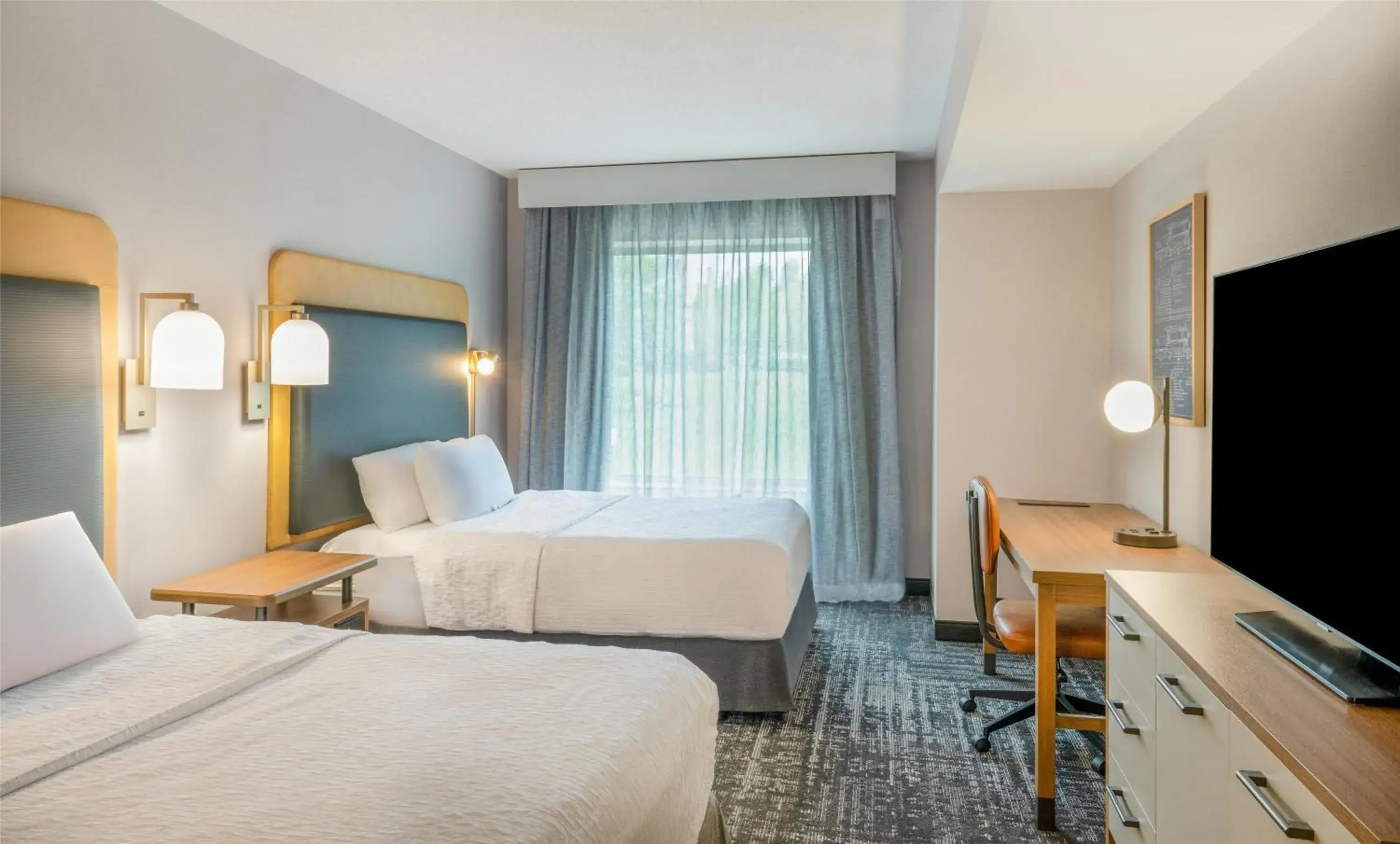 Suite with Two Queen Beds and Roll-In Shower - Mobility/Hearing Access in Homewood Suites by Hilton Pittsburgh-Southpointe Suite with Two Queen Beds and Roll-In Shower - Mobility/Hearing Access in Homewood Suites by Hilton Pittsburgh-Southpointe