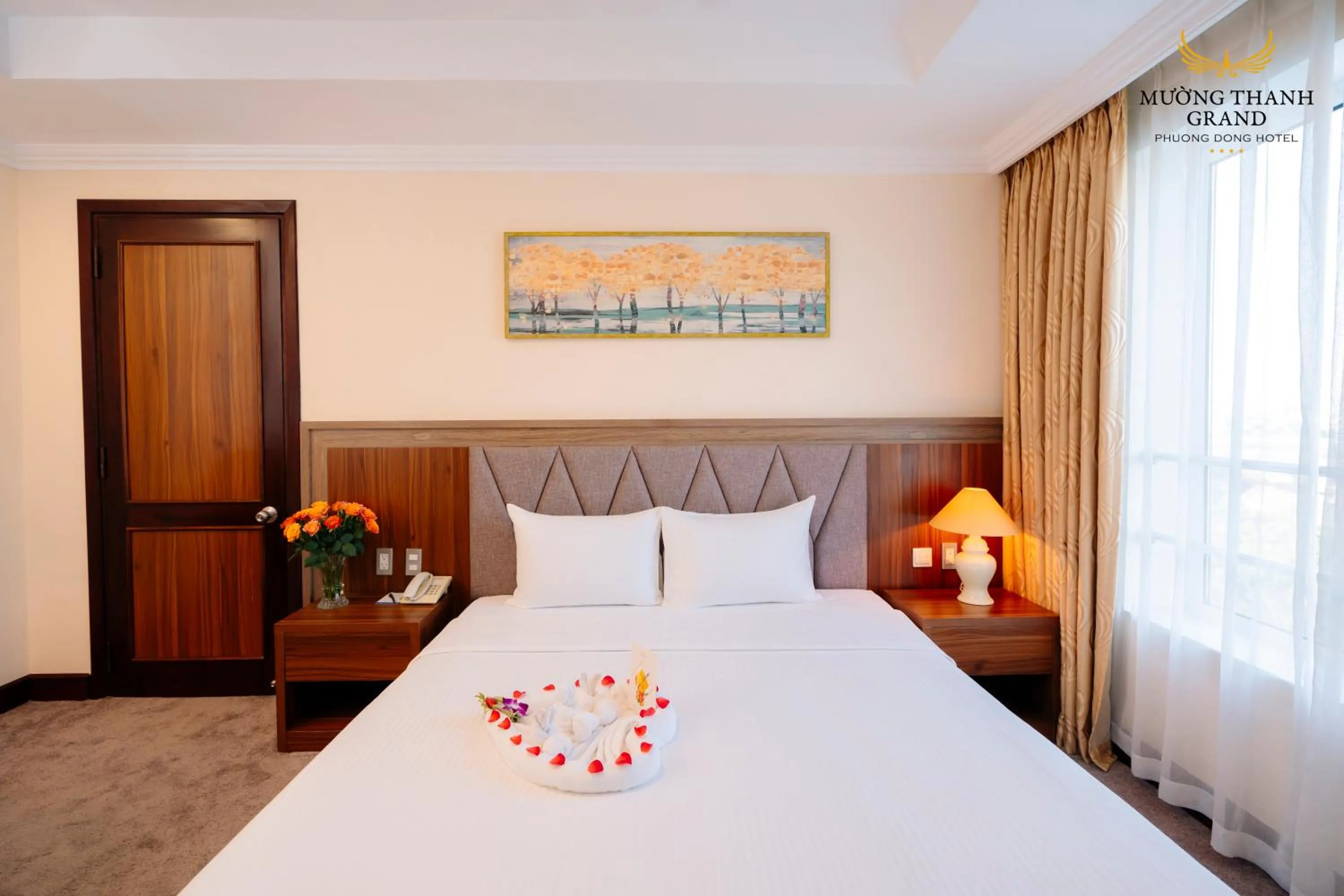 Bed in Muong Thanh Grand Phuong Dong