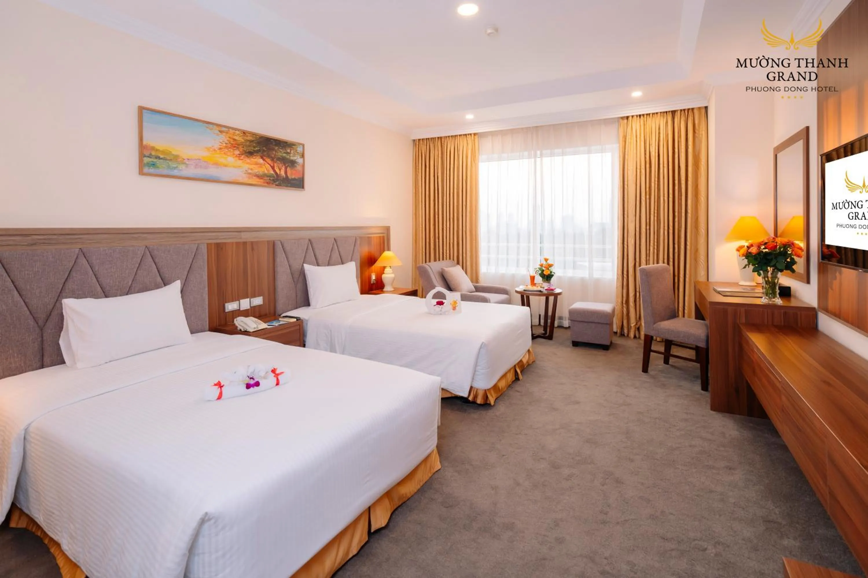 Photo of the whole room, Bed in Muong Thanh Grand Phuong Dong