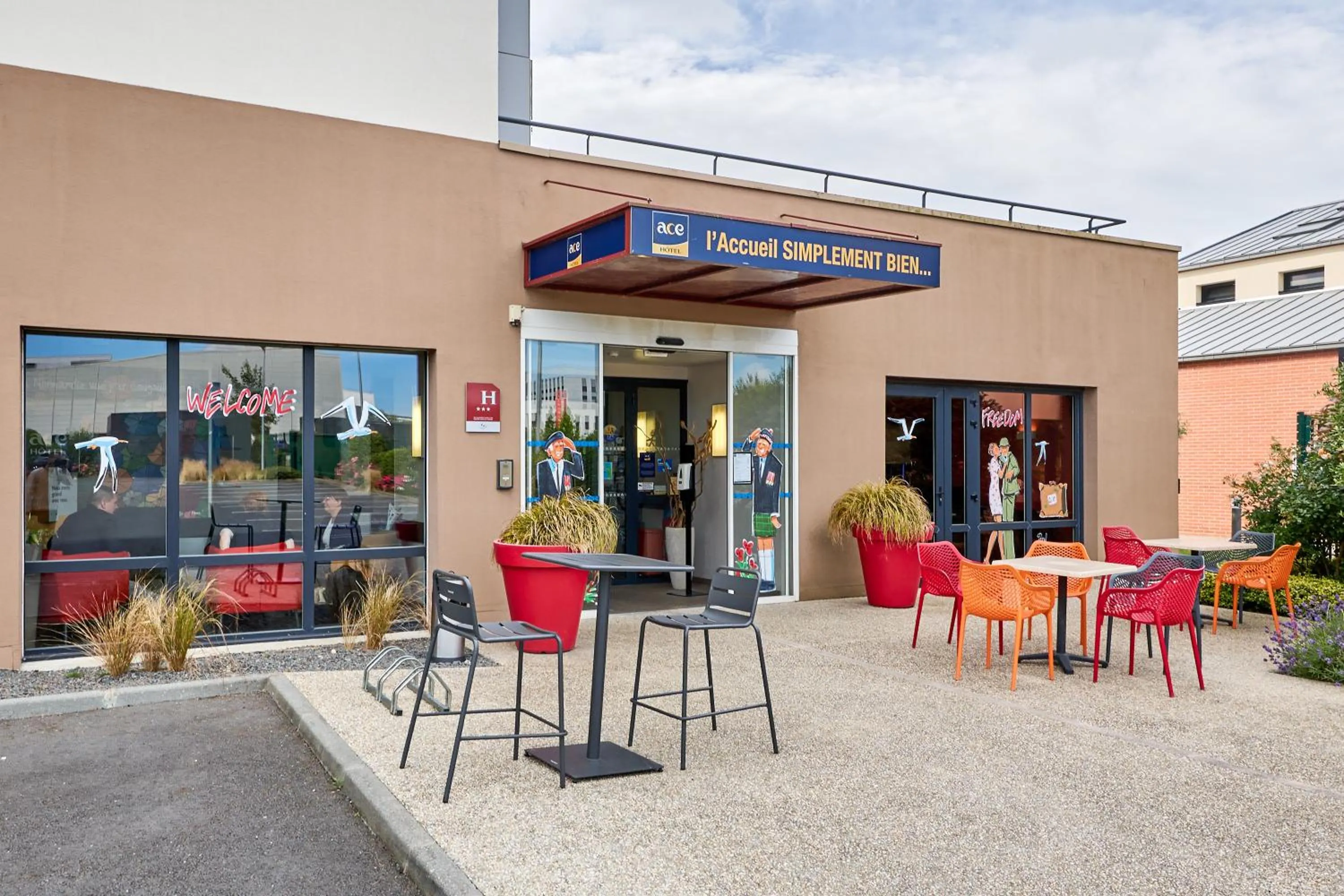 Patio in Ace Hôtel Caen Nord Mémorial
