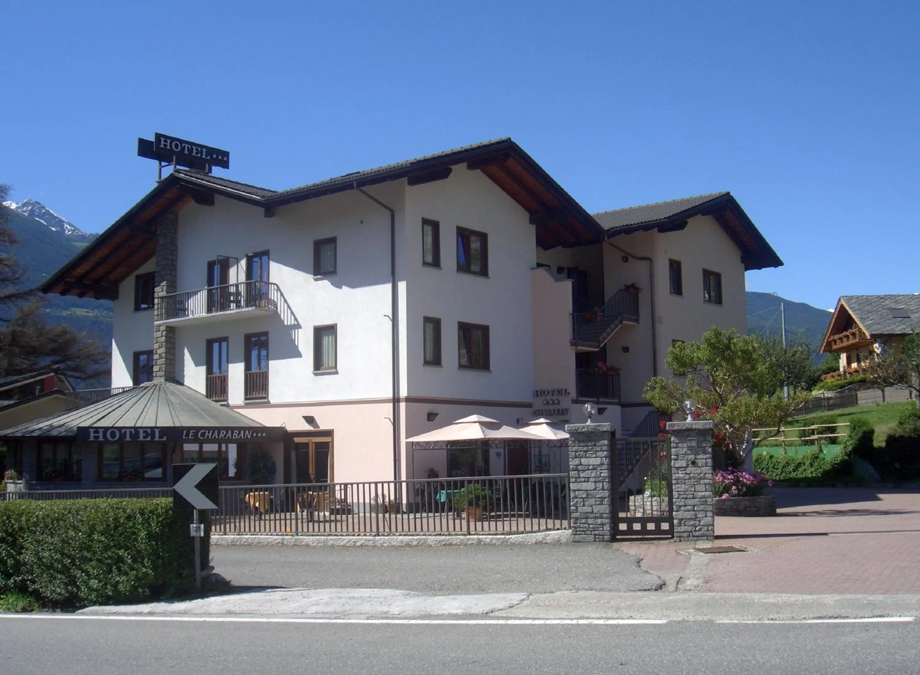 Property building in Hotel & Restaurant Le Charaban