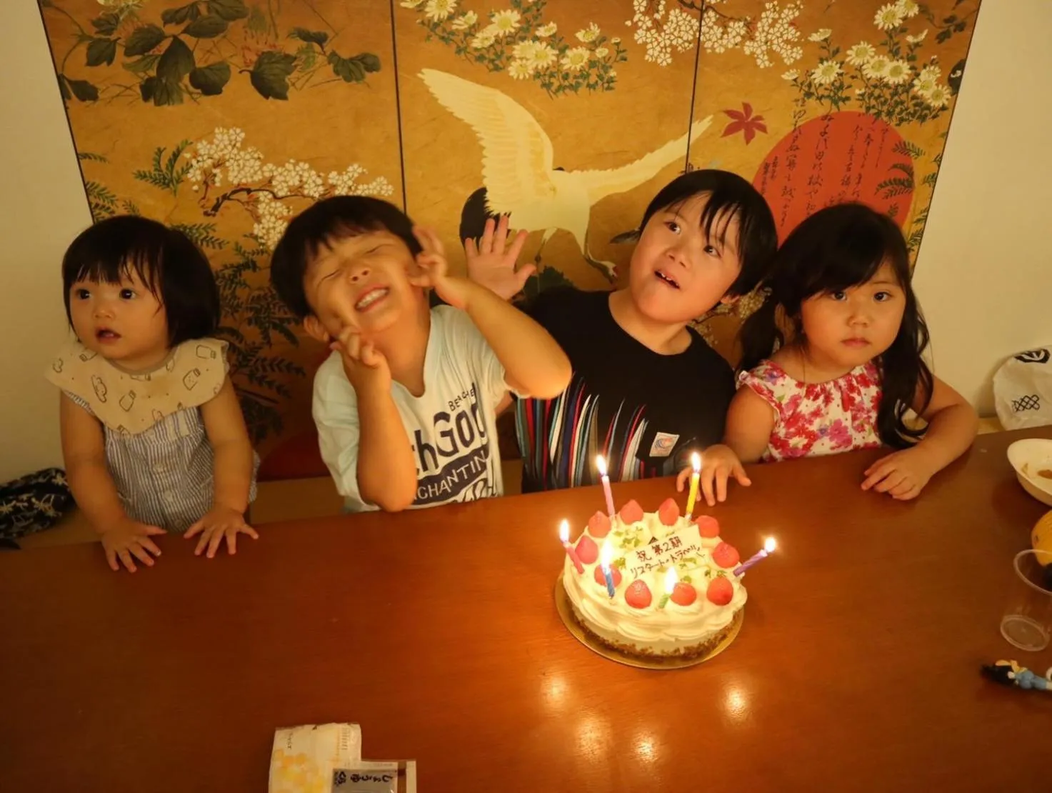 Family in Bonfire Hostel Osaka