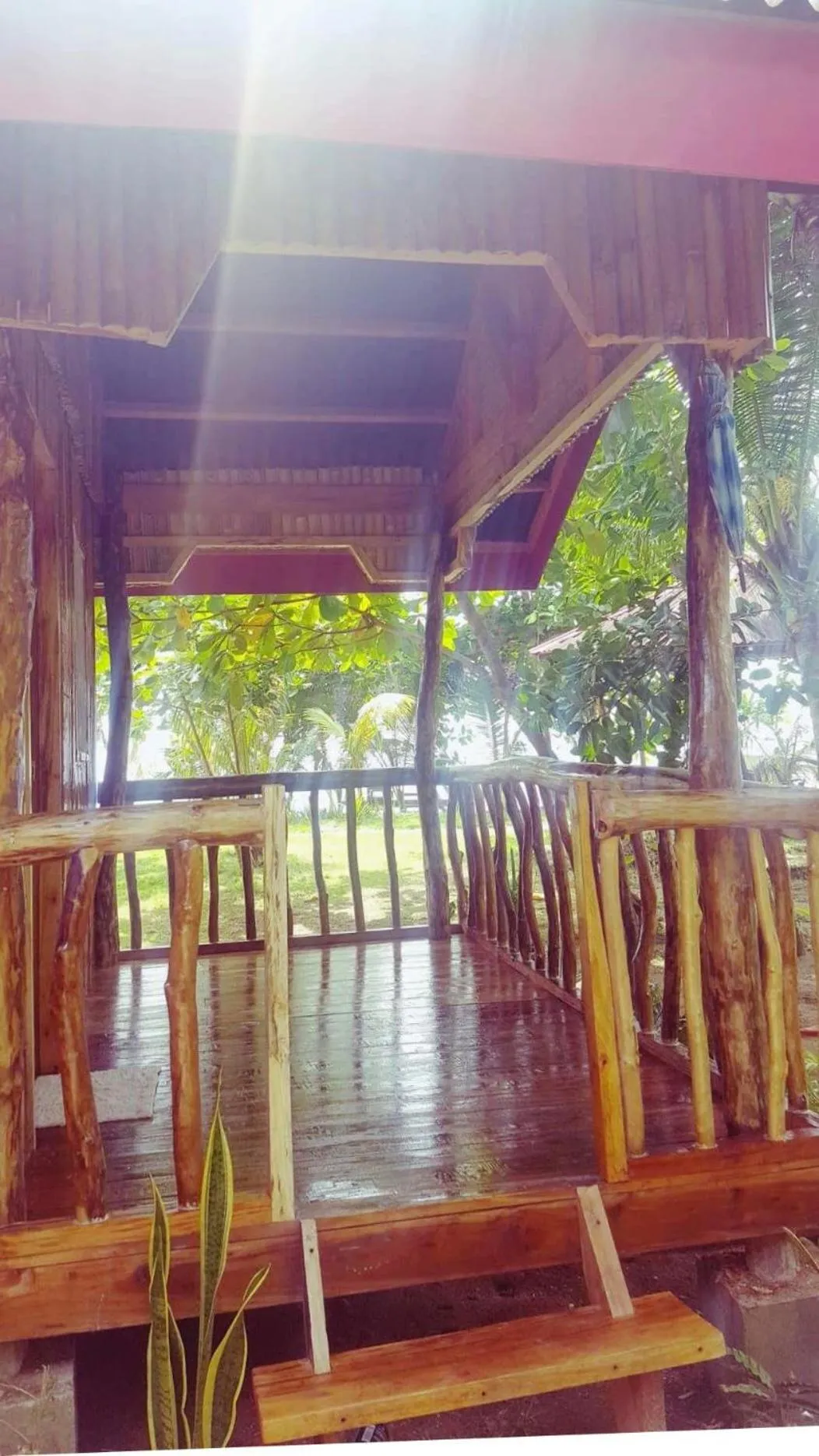 Balcony/Terrace in White Beach Front and Cottages