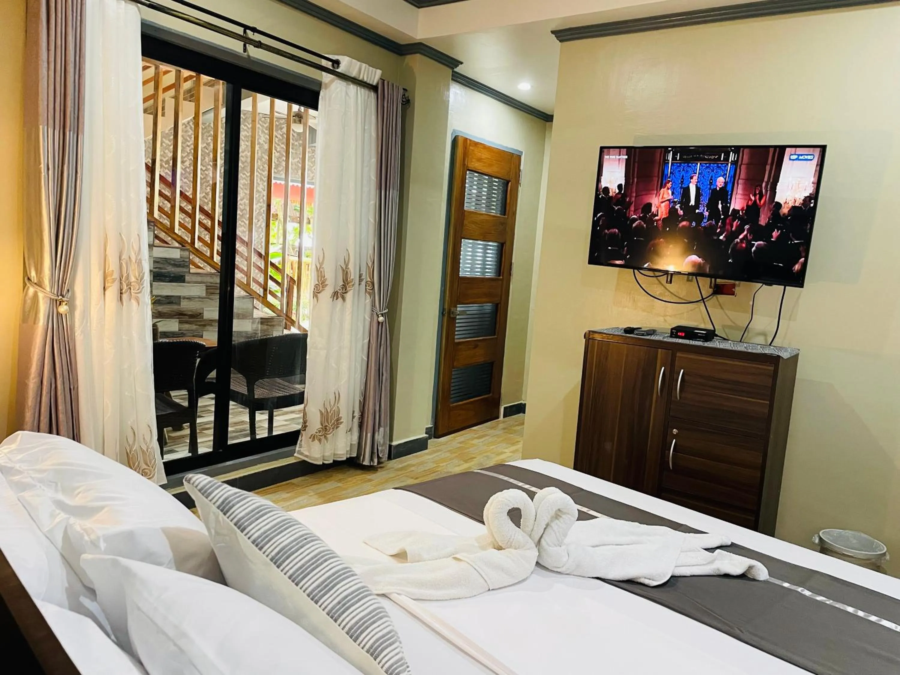 Bedroom, Bed in White Beach Front and Cottages