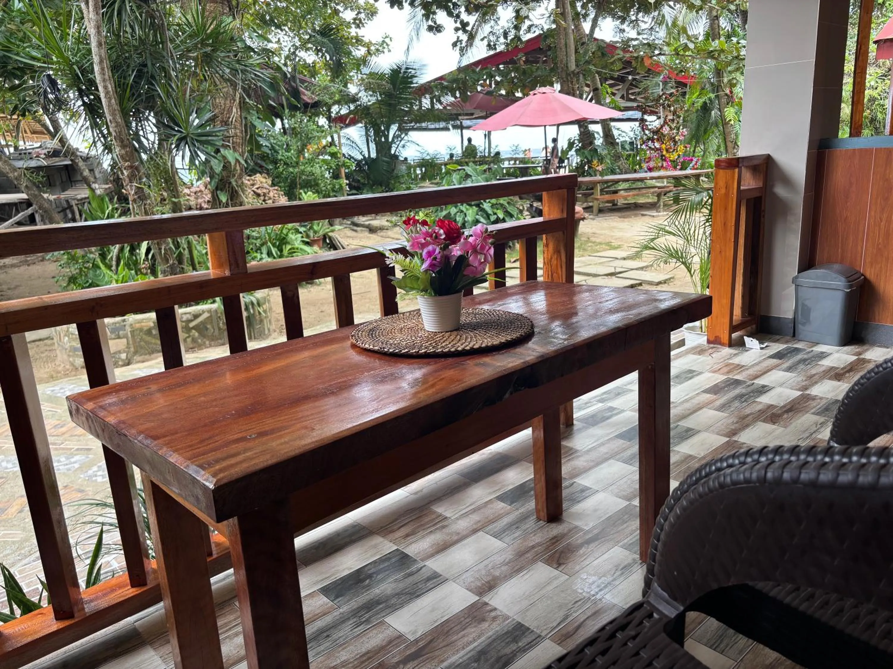 Balcony/Terrace in White Beach Front and Cottages