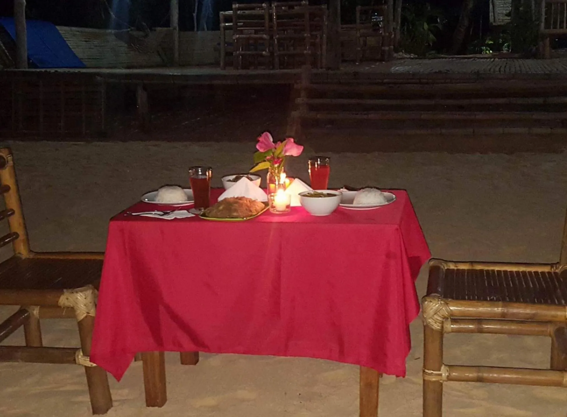 Seating area in White Beach Front and Cottages