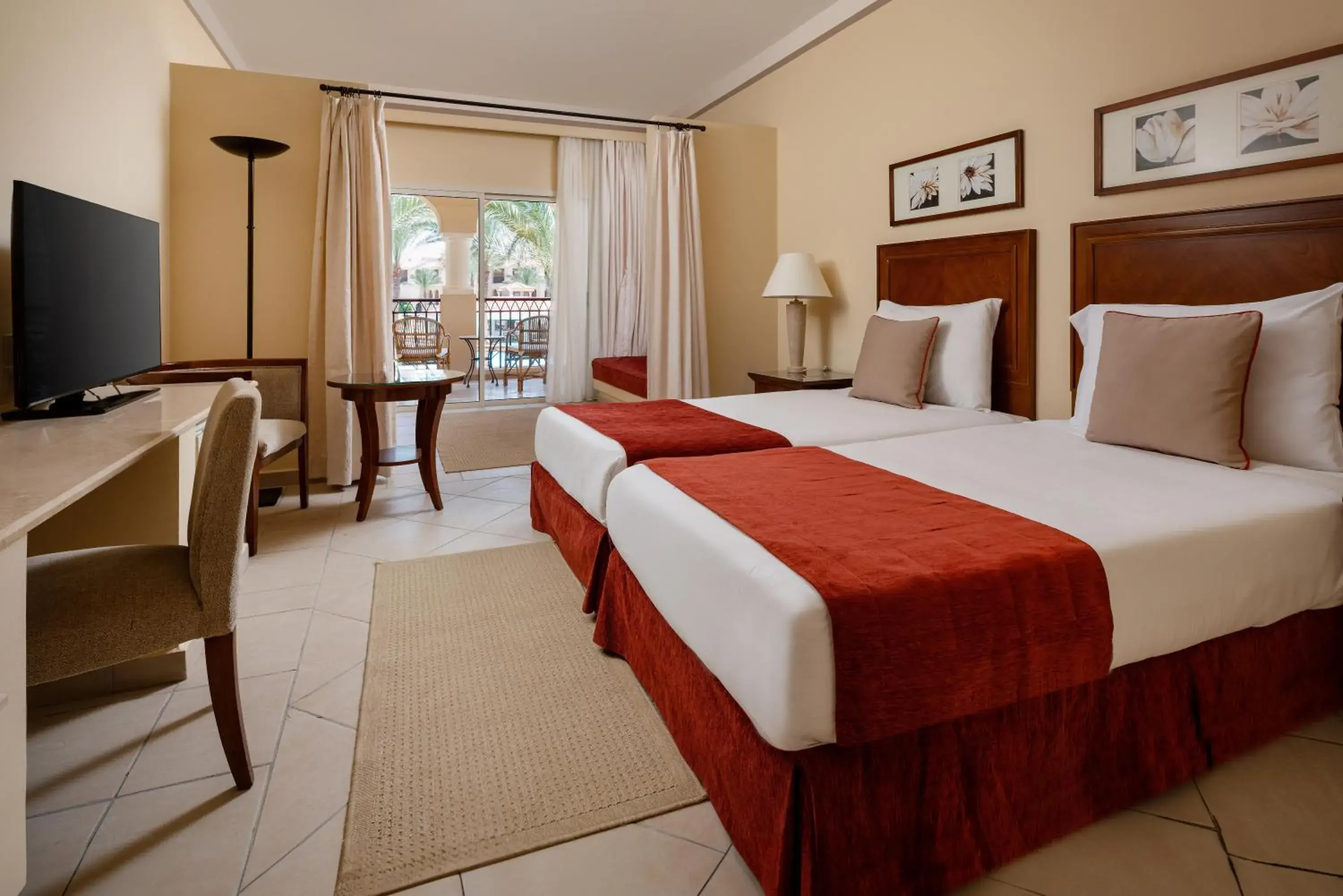 Family Twin Bed with Garden View in JAZ Almaza Beach Resort, Almaza Bay Family Twin Bed with Garden View in JAZ Almaza Beach Resort, Almaza Bay