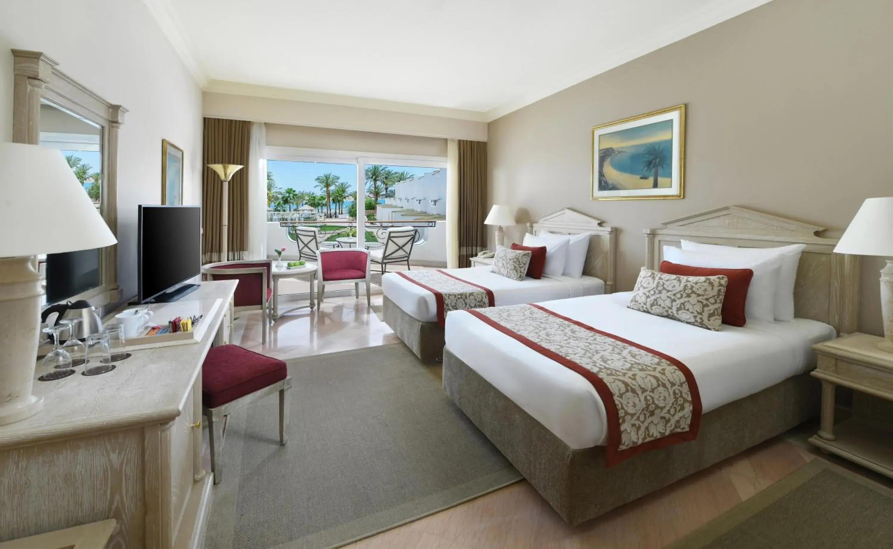 Superior Twin Room with Partial Sea View in Iberotel Palace - Adults Friendly 16 Years Plus Superior Twin Room with Partial Sea View in Iberotel Palace - Adults Friendly 16 Years Plus