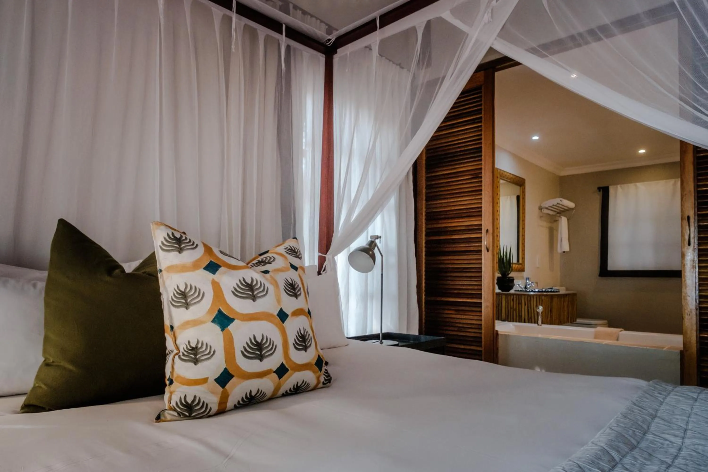 Bed in Chobe Marina Lodge