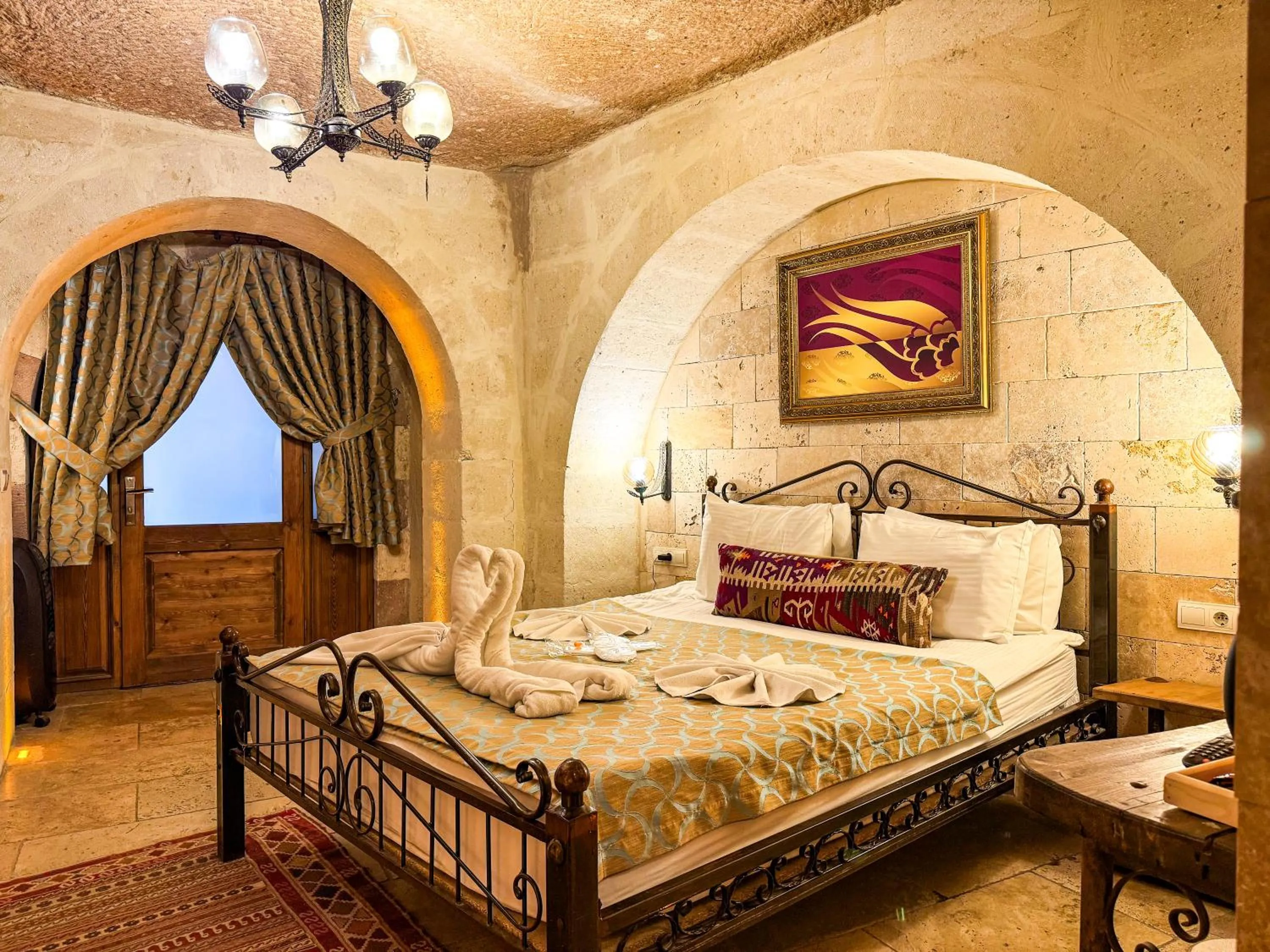Bed in Nomads Cave Hotel & Rooftop