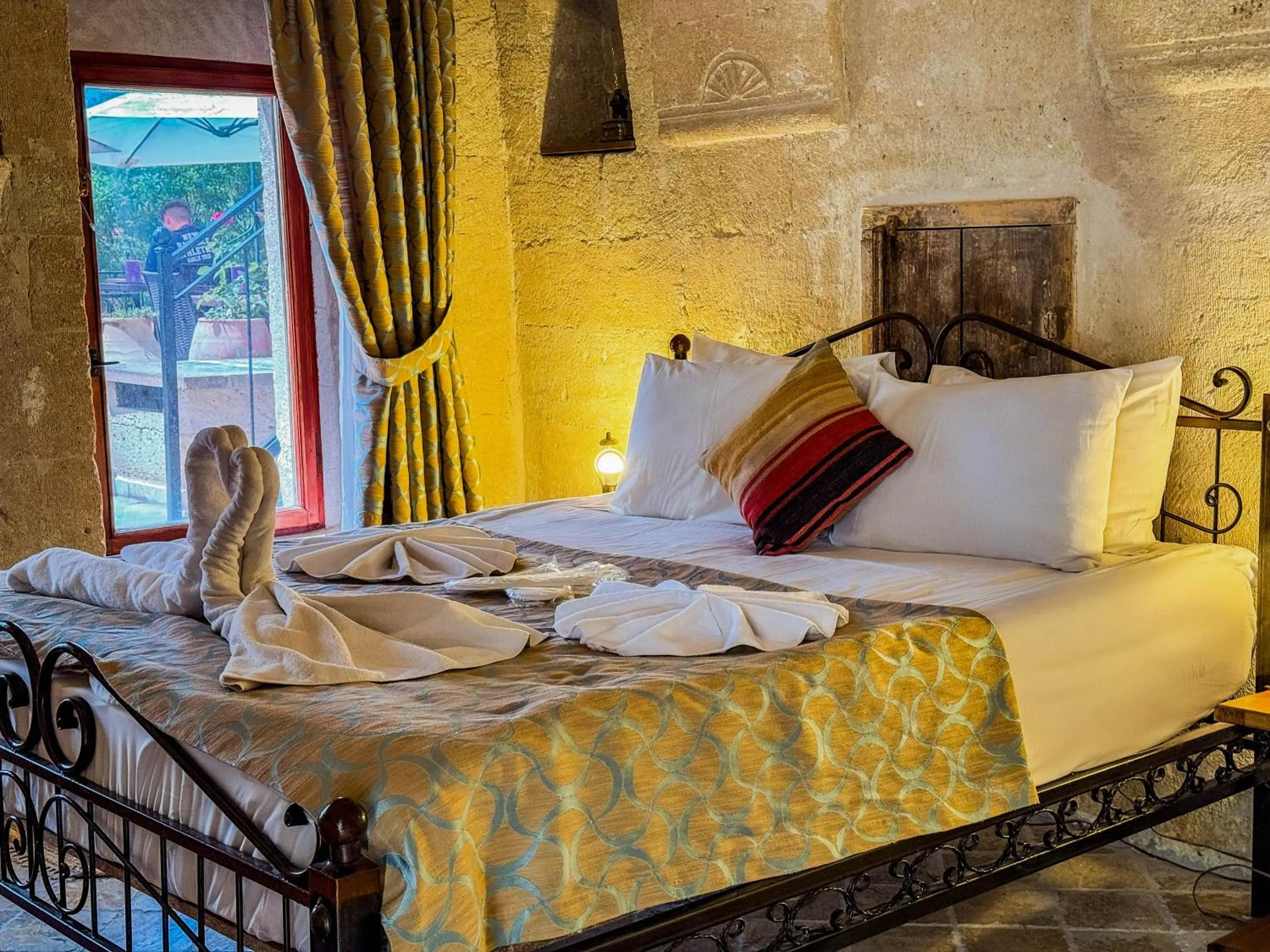 Bed in Nomads Cave Hotel & Rooftop