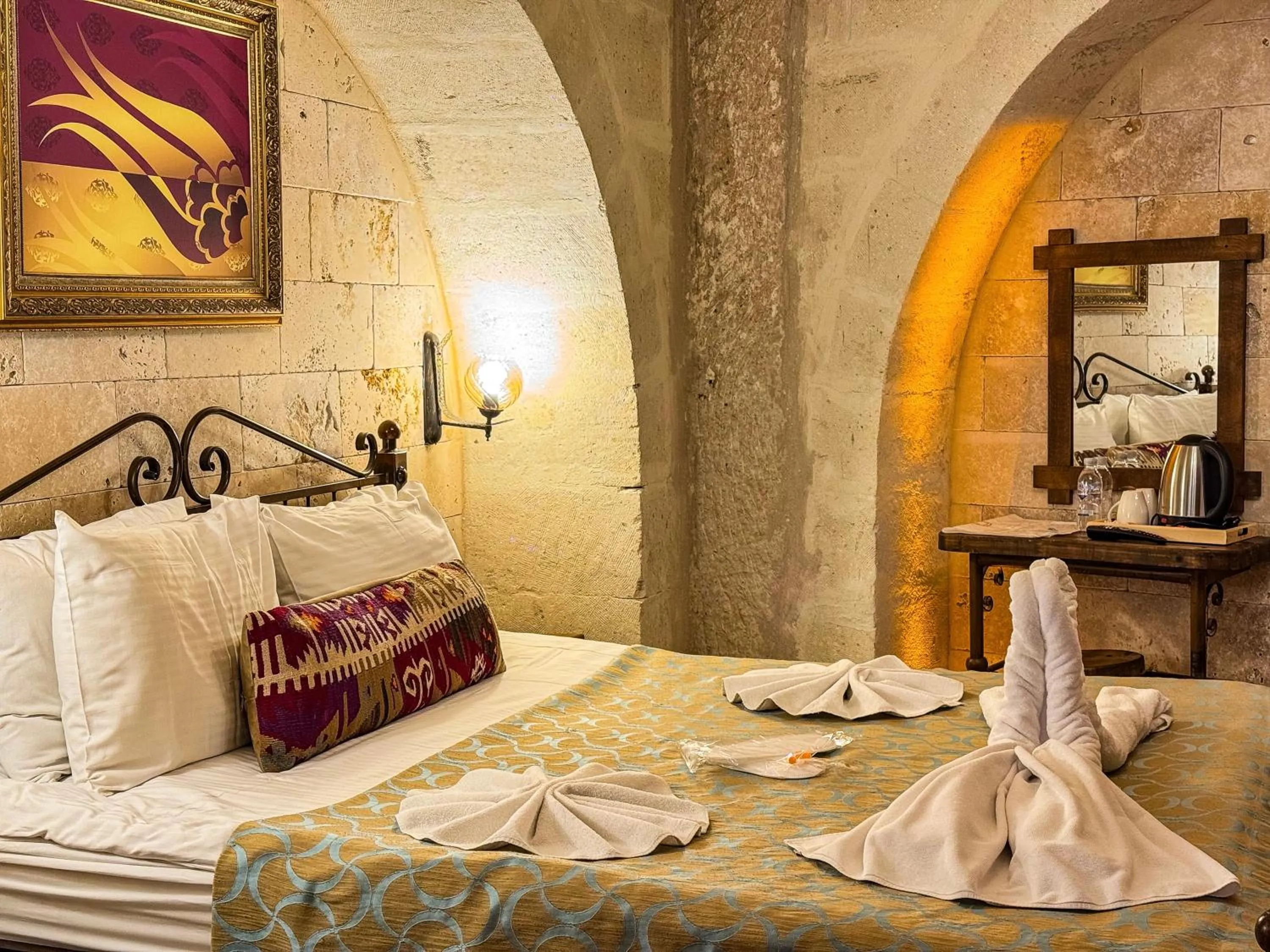 Bed in Nomads Cave Hotel & Rooftop