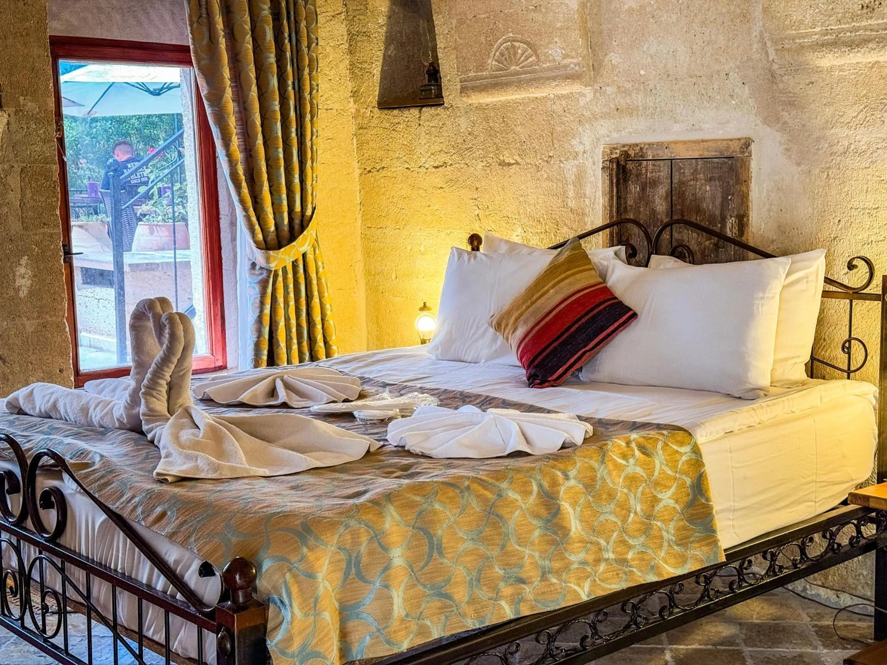 Bed in Nomads Cave Hotel & Rooftop