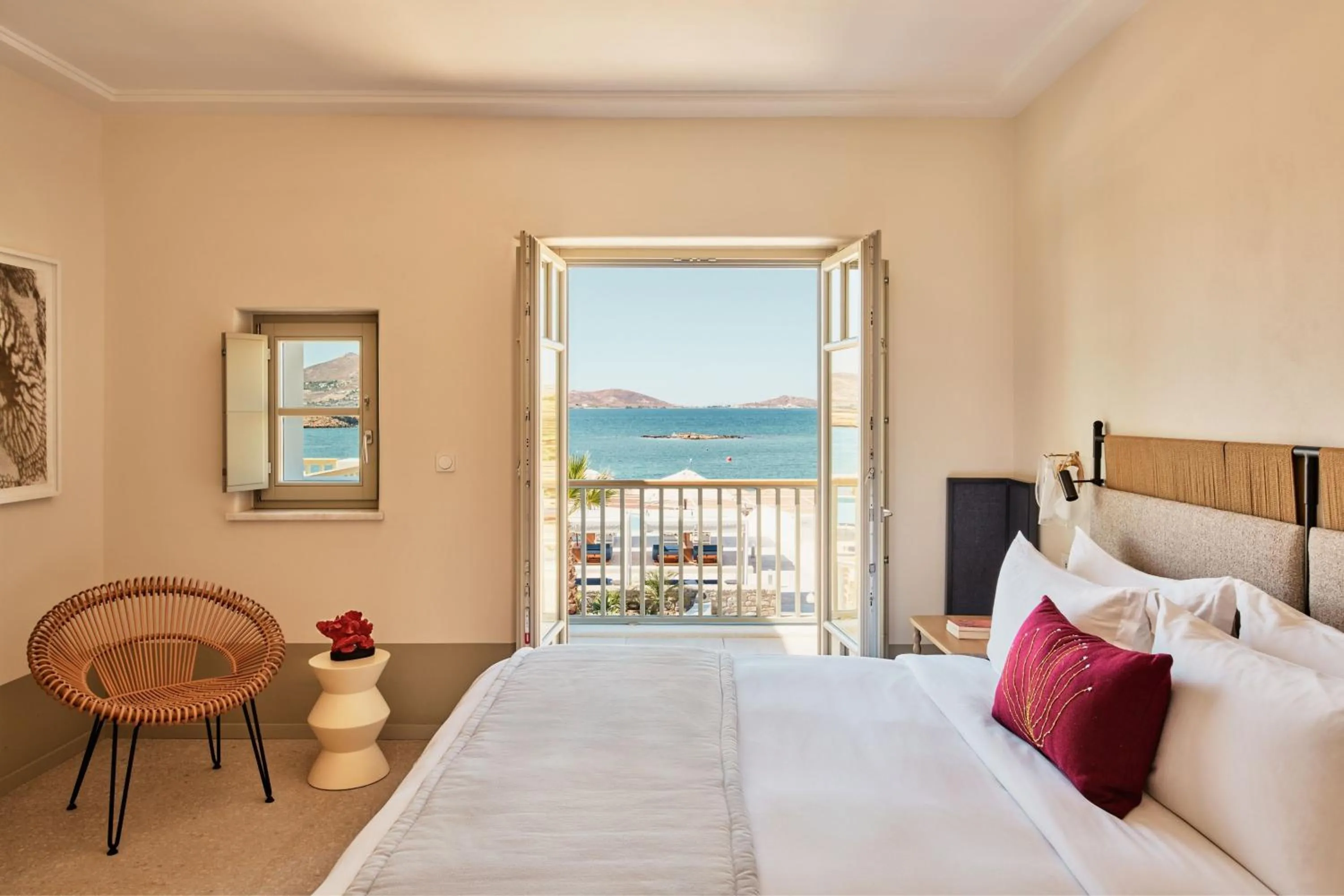 Bedroom, Bed in Cosme, a Luxury Collection Resort, Paros