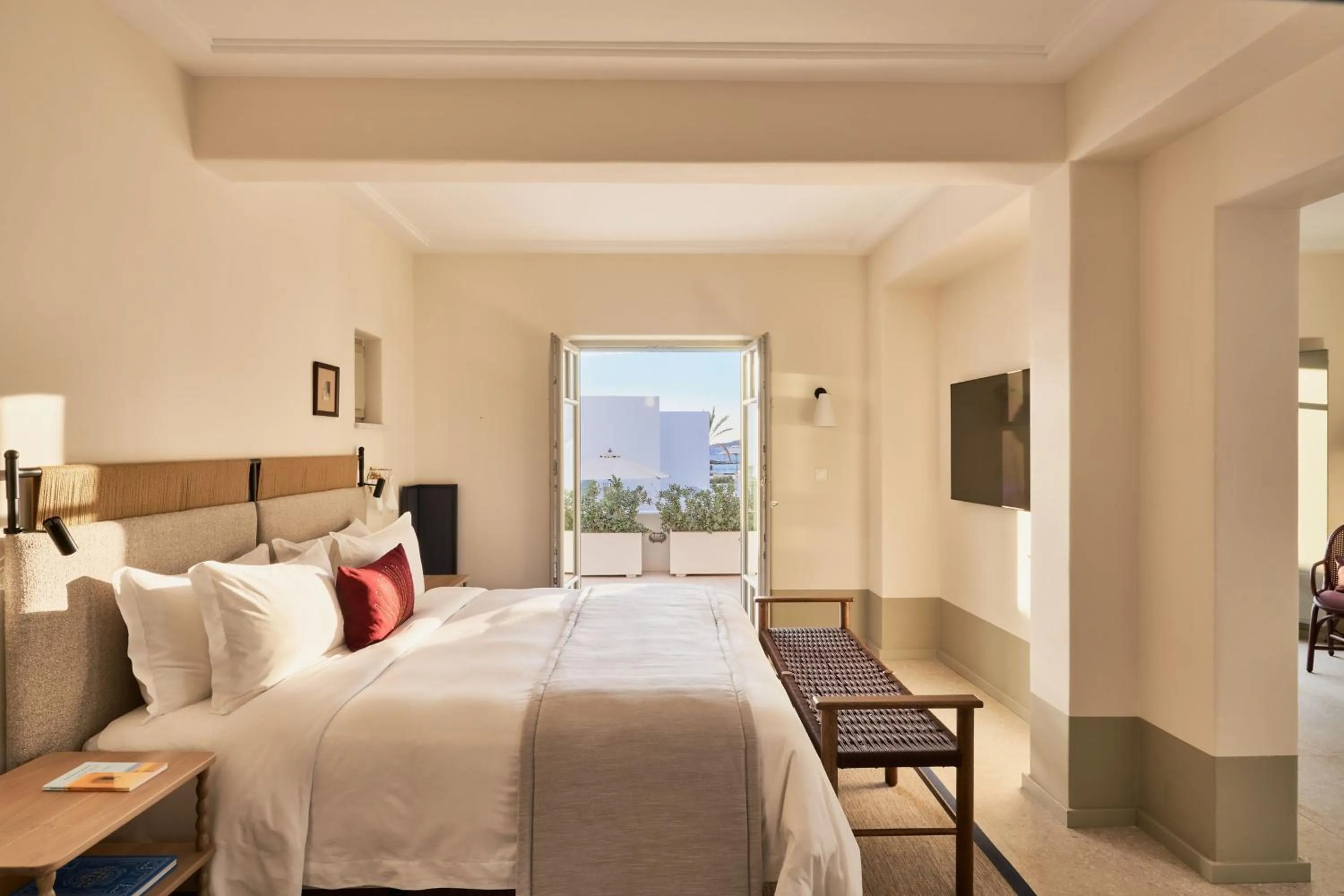 Bedroom, Bed in Cosme, a Luxury Collection Resort, Paros
