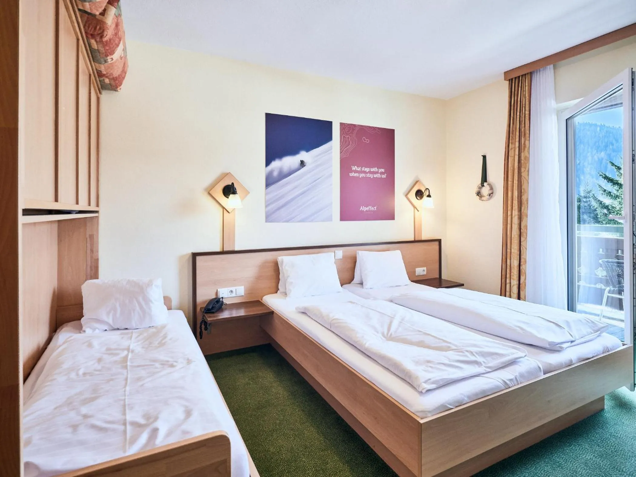 Balcony/Terrace, Bed in Hotel Kirchboden by Alpeffect Hotels