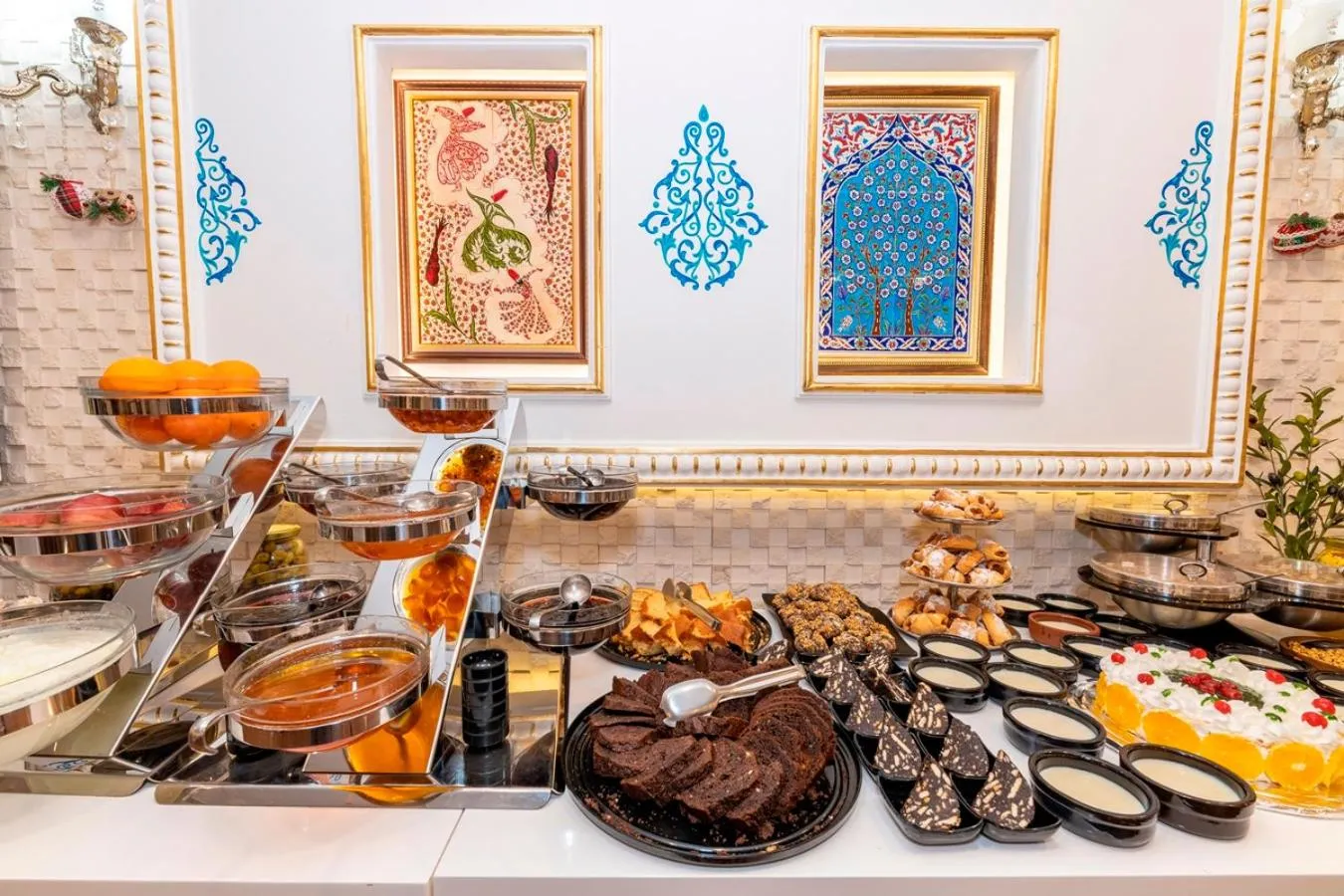 Buffet breakfast in The Byzantium Suites Hotel & Spa