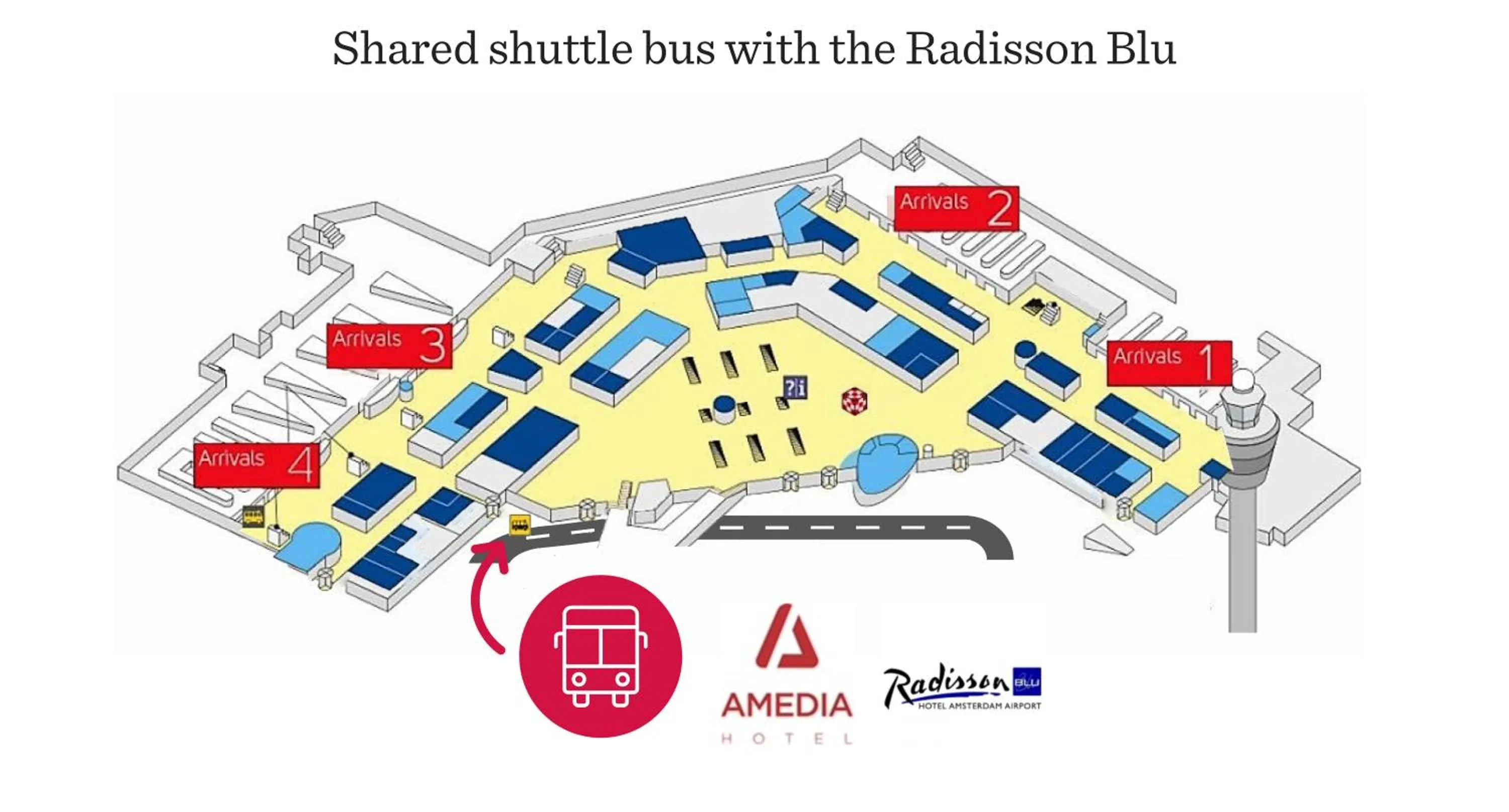 shuttle in Amedia Amsterdam Airport Schiphol, Trademark Collection by Wyndham