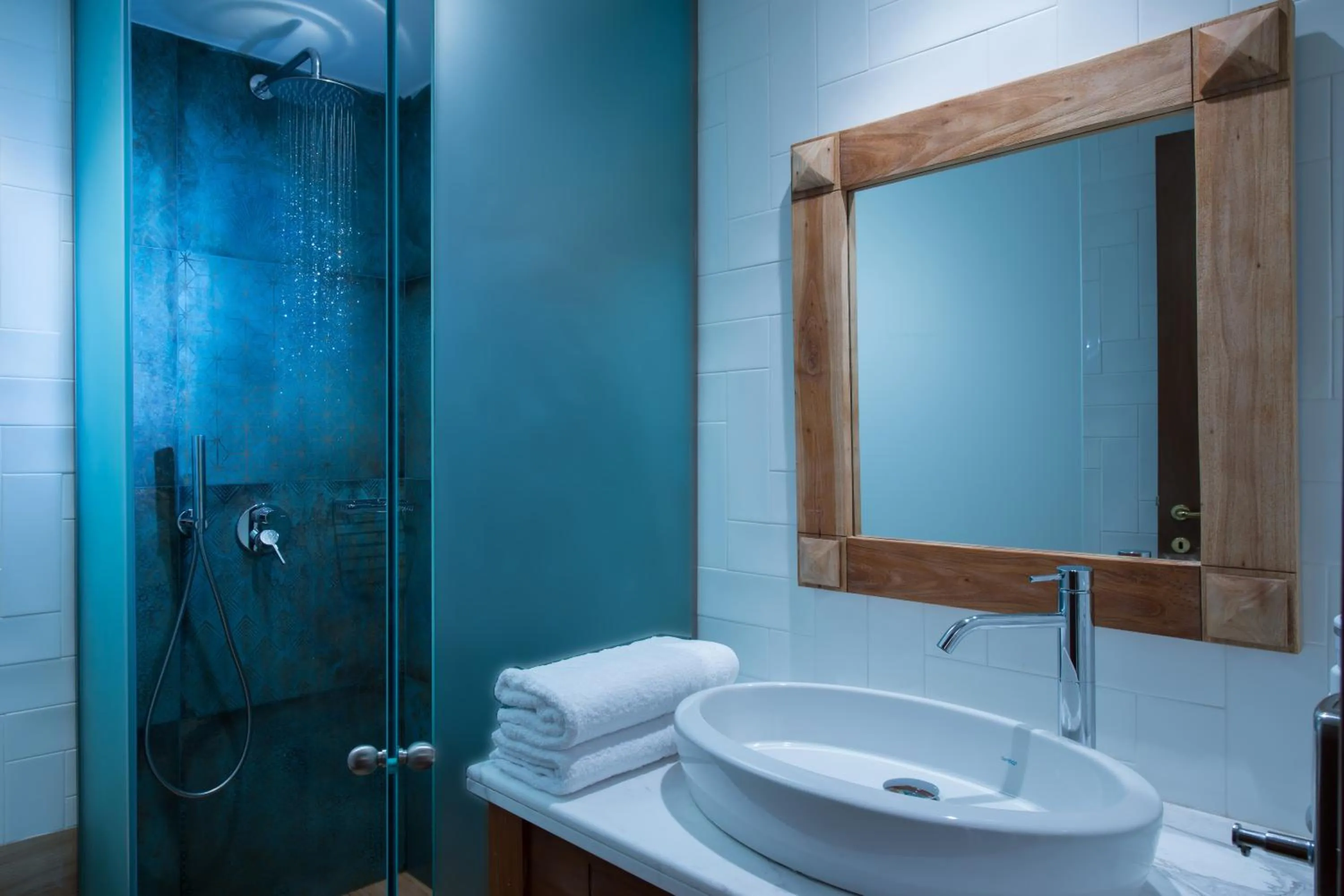 Shower in Anesis Blue Boutique Hotel