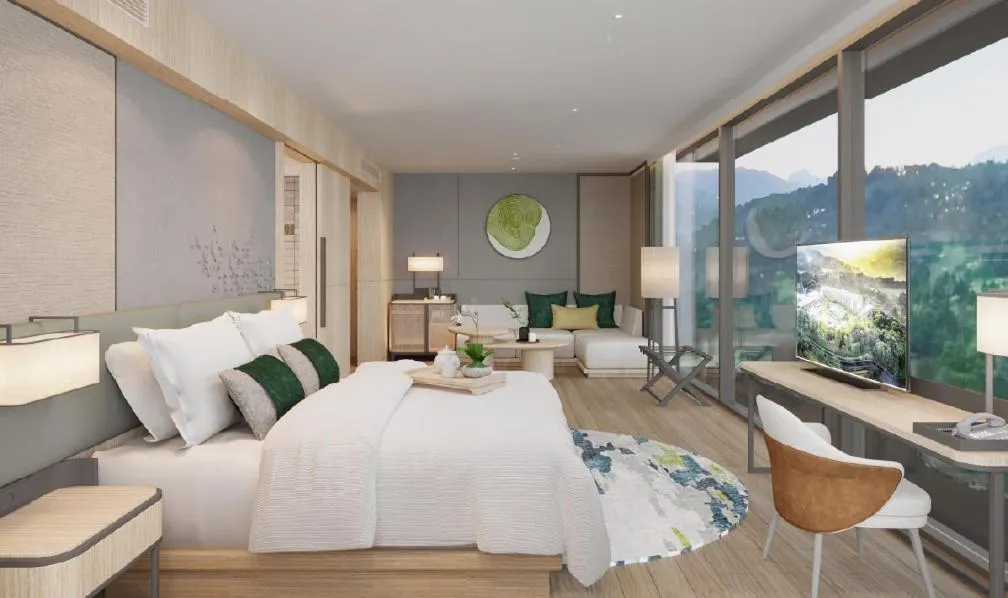 Bed in Royal Tulip Gunung Geulis Resort and Golf