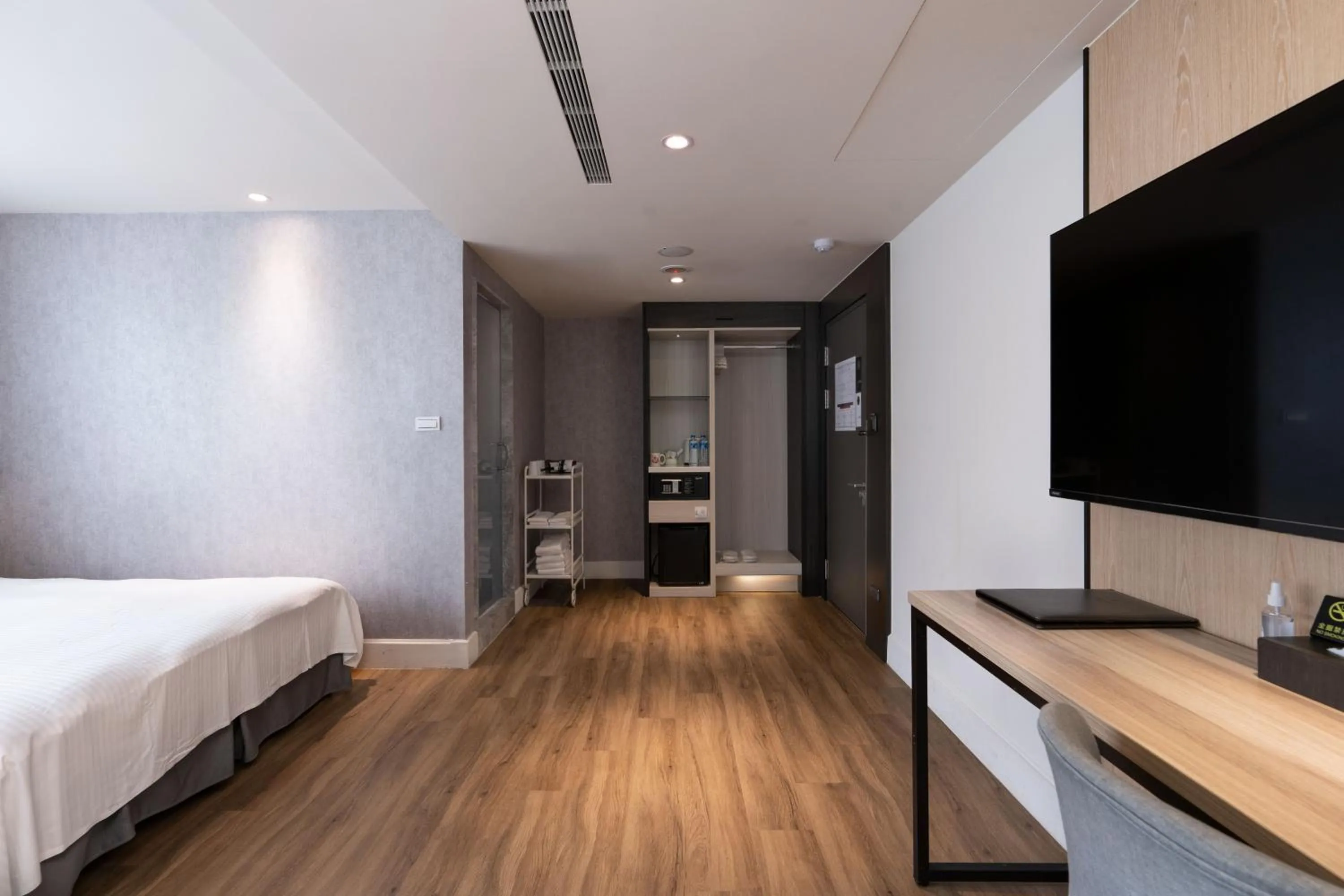 Bed in Hub Hotel Zhongli