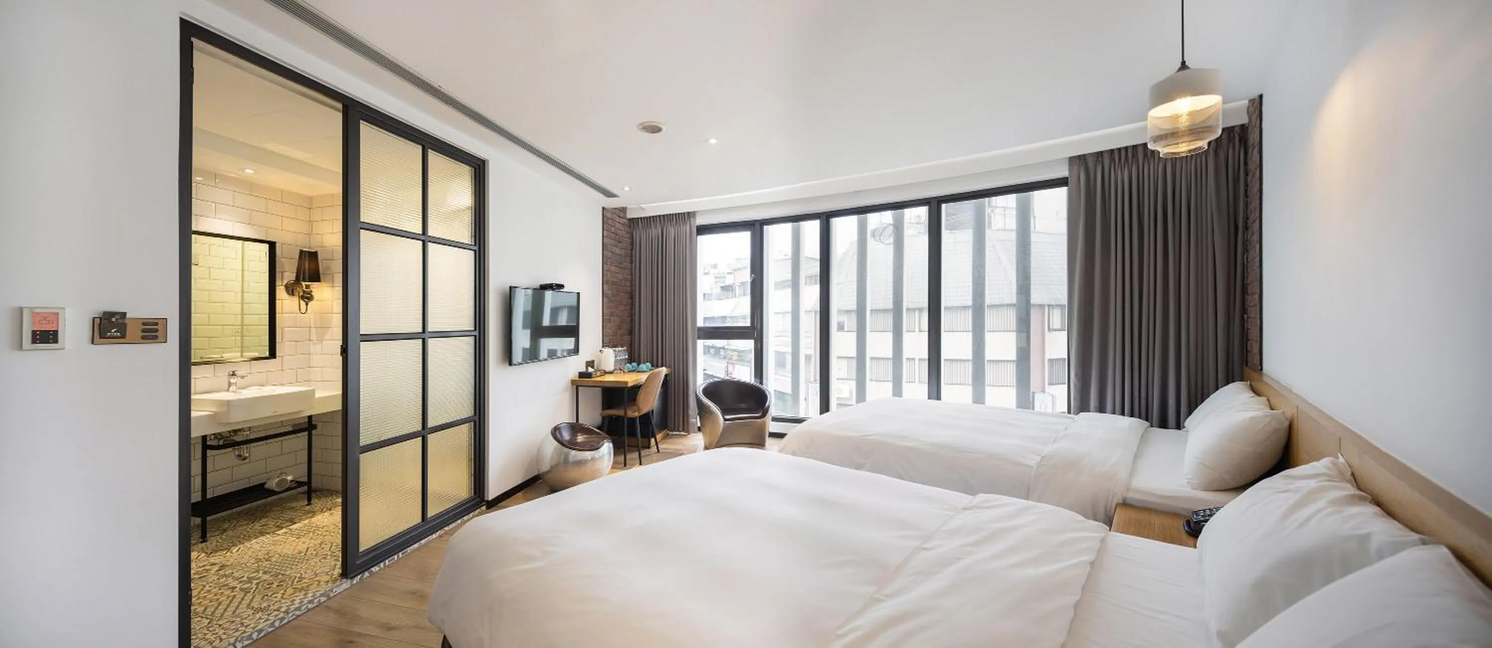 Bed in BlueSky Hotel