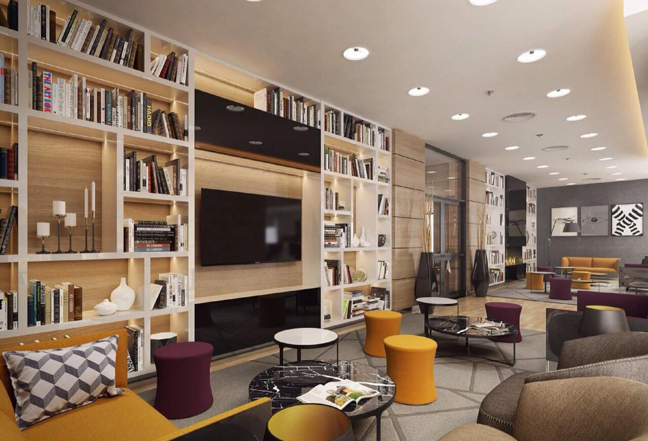 Communal lounge/ TV room in Premier Sofia Airport Hotel