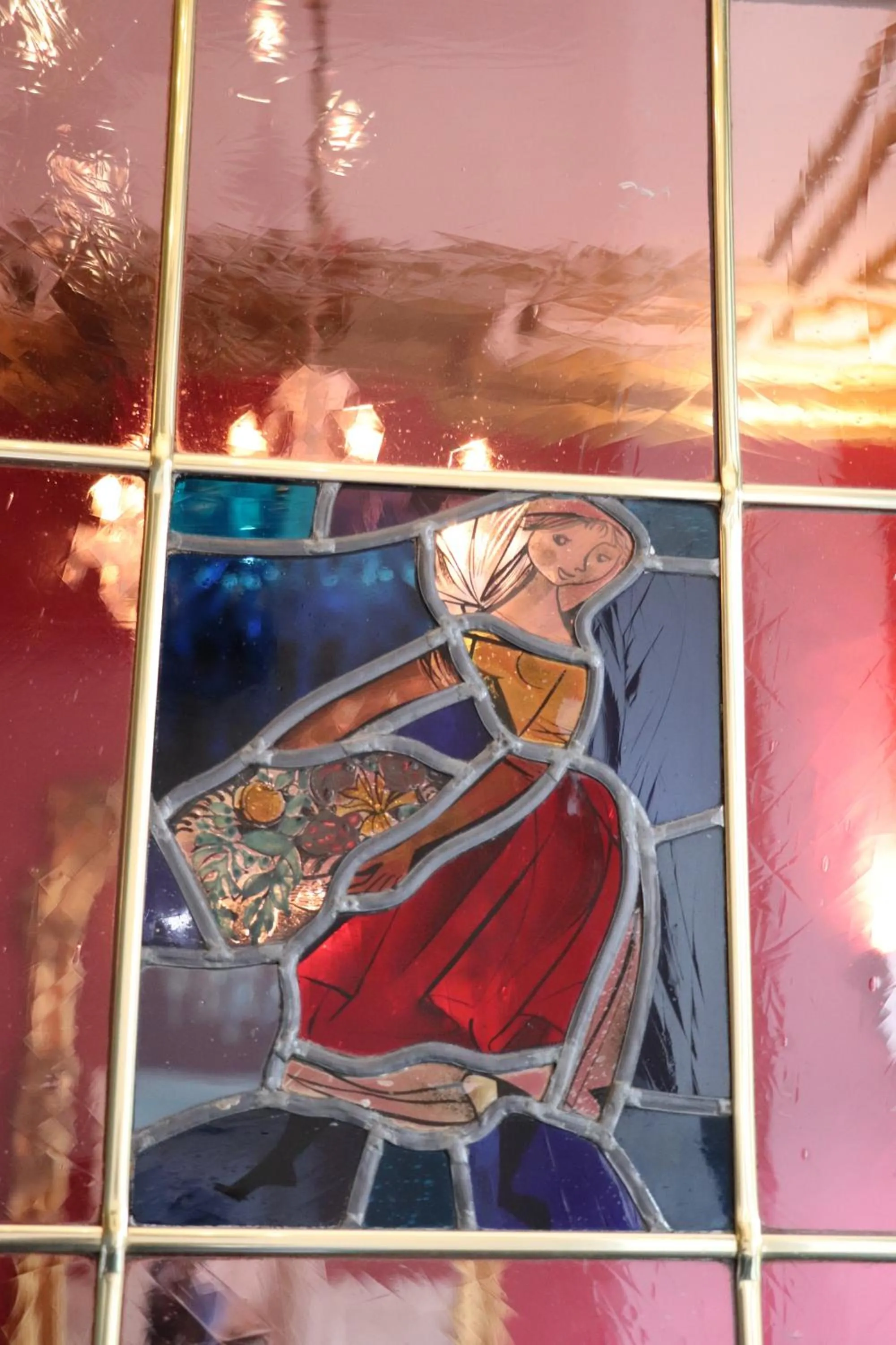 Decorative detail in Hostel Lybeer Bruges