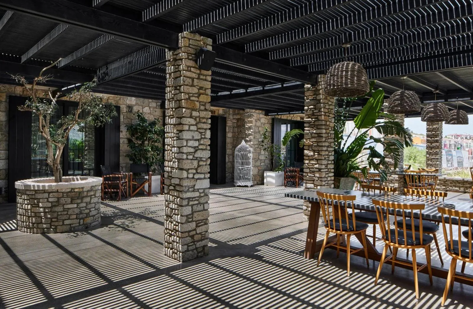 Patio in Alacatı Port Ladera Hotel - Adult Only