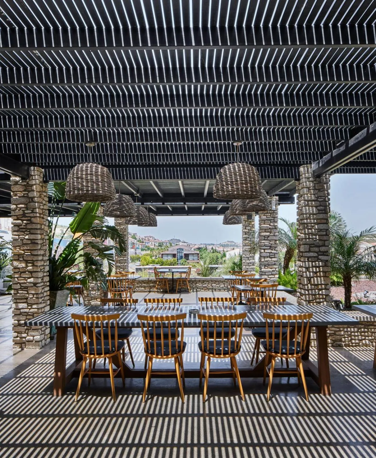 Patio in Alacatı Port Ladera Hotel - Adult Only