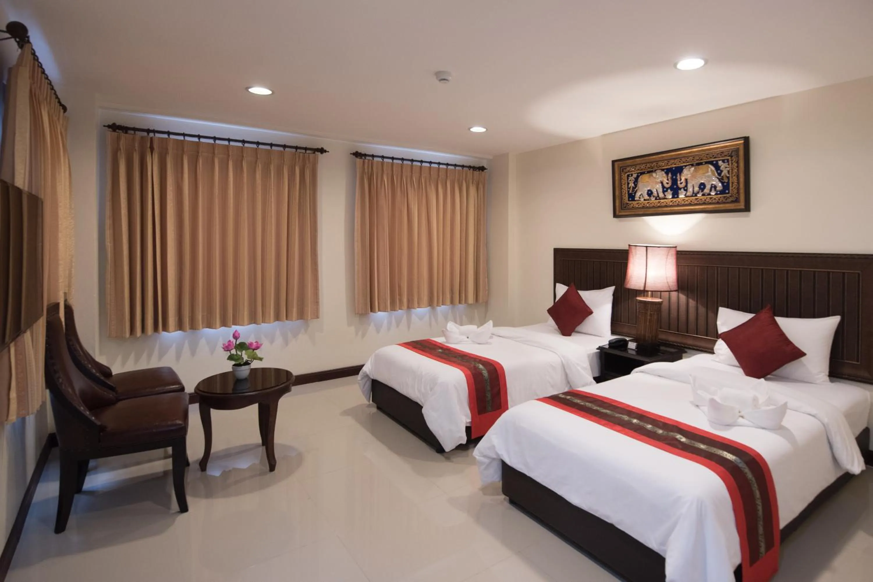 Photo of the whole room, Bed in True Siam Rangnam Hotel