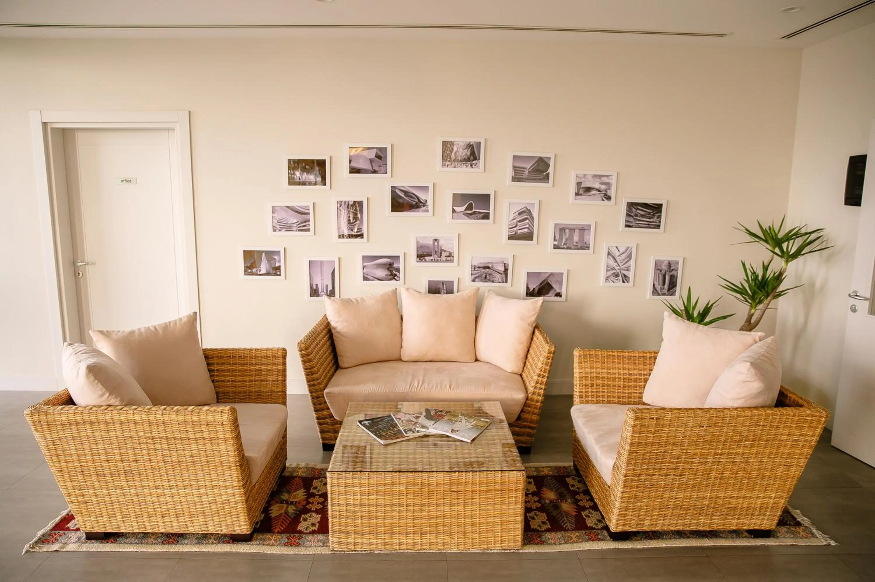 Seating area in HomeBridge Hotel Apartments