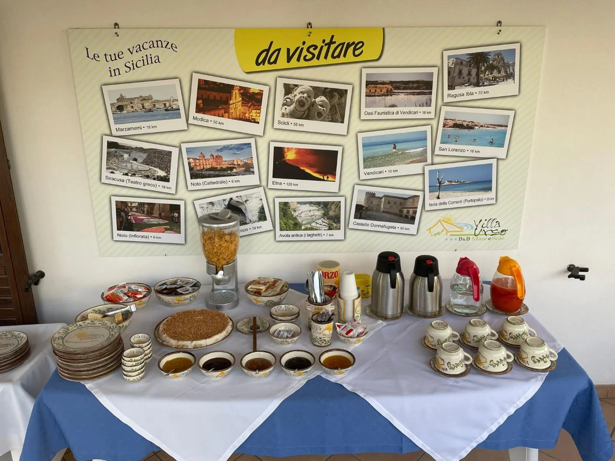 Breakfast in Mare e Sole Villa Urso