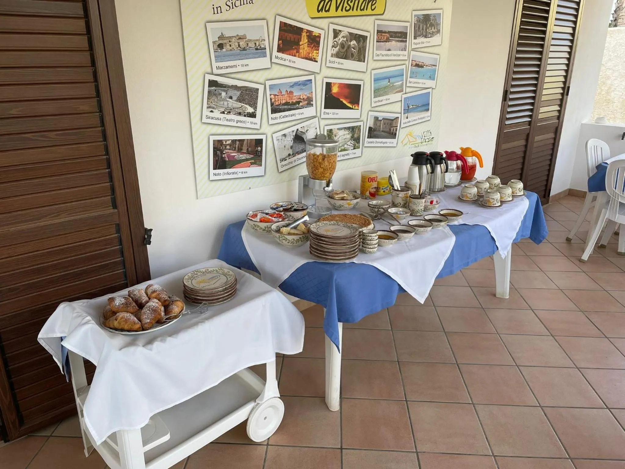 Breakfast in Mare e Sole Villa Urso