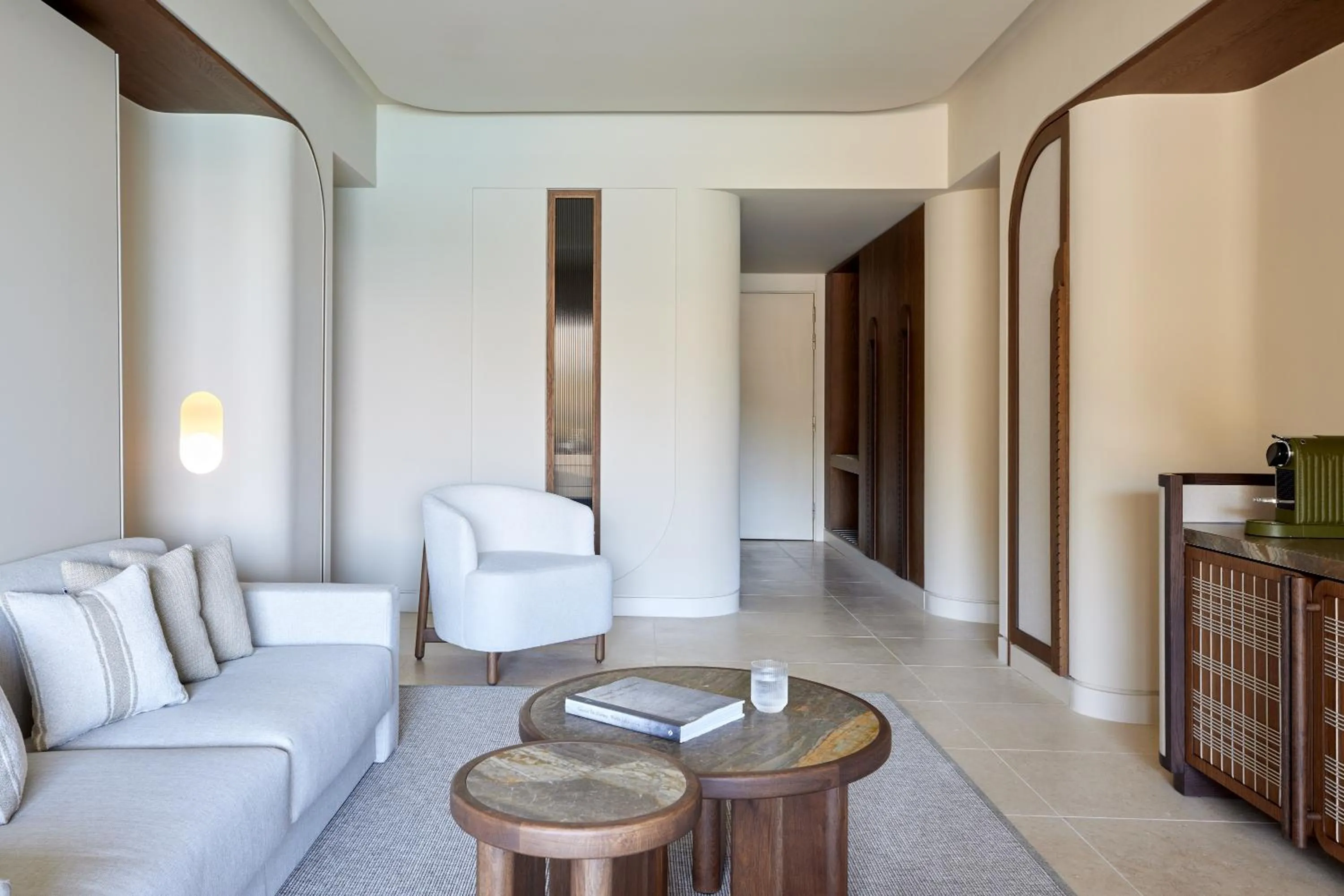 Seating area in Daios Cove