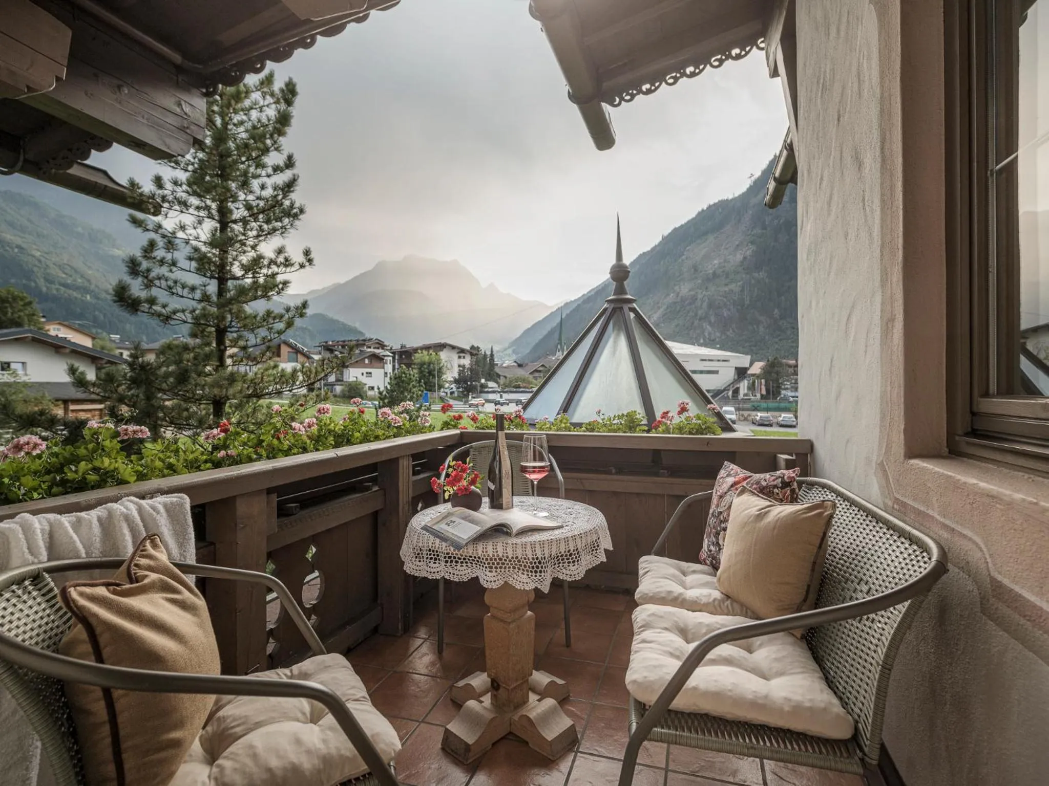 Balcony/Terrace in Apparthotel "Landhaus Veronika"