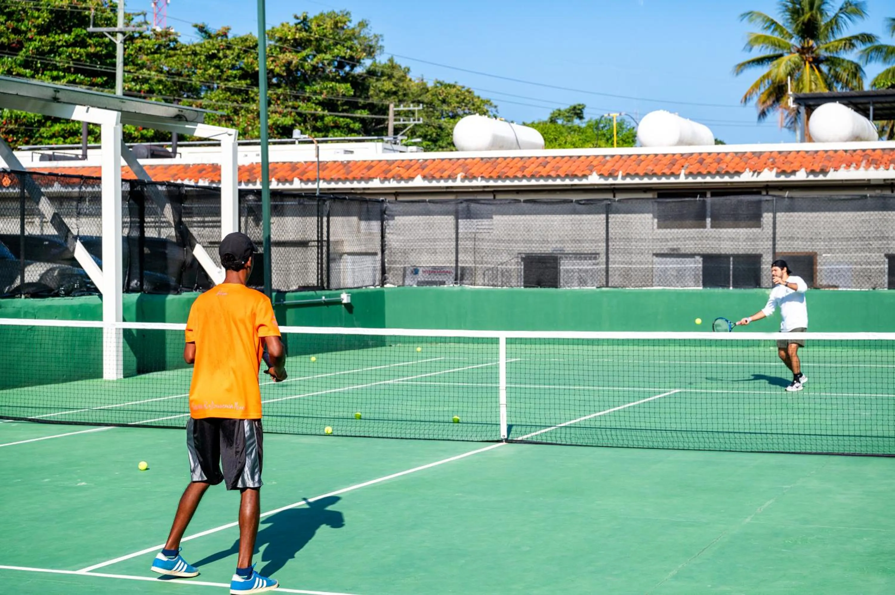 Tennis court in Viva Tangerine by Wyndham, A Trademark All Inclusive