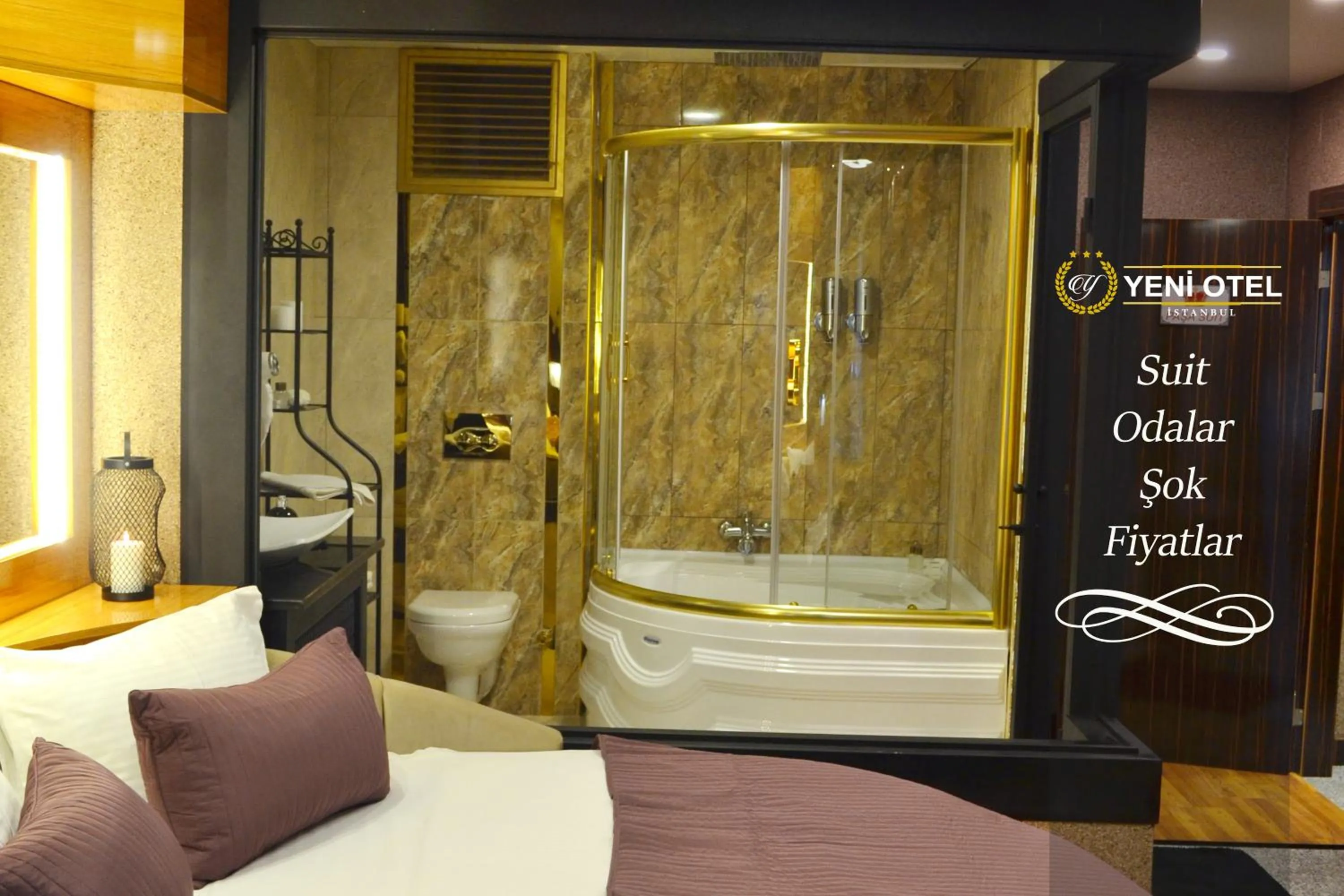 Shower in Gumus Palace Suites