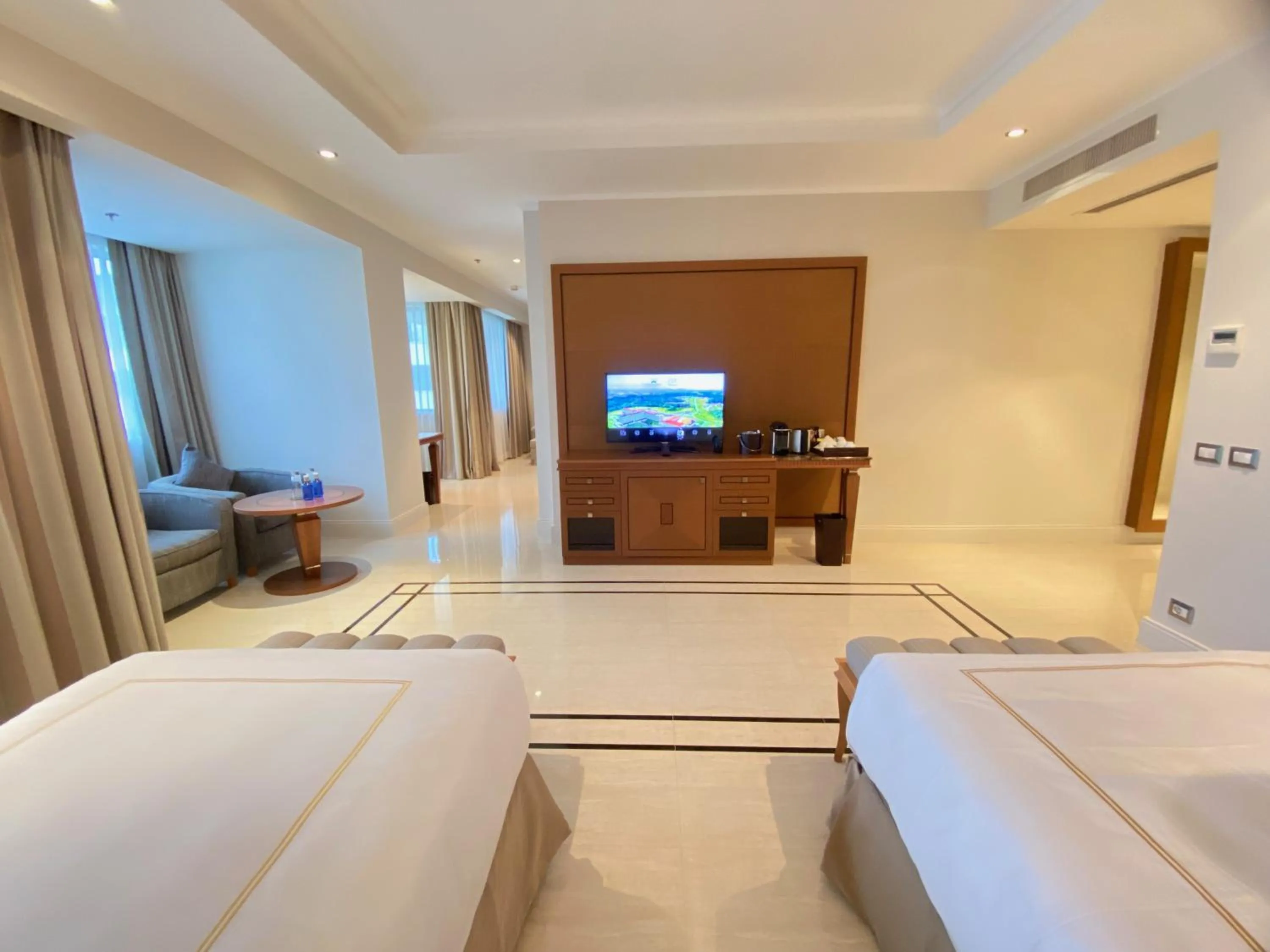 Bed in Grand Hotel Djibloho