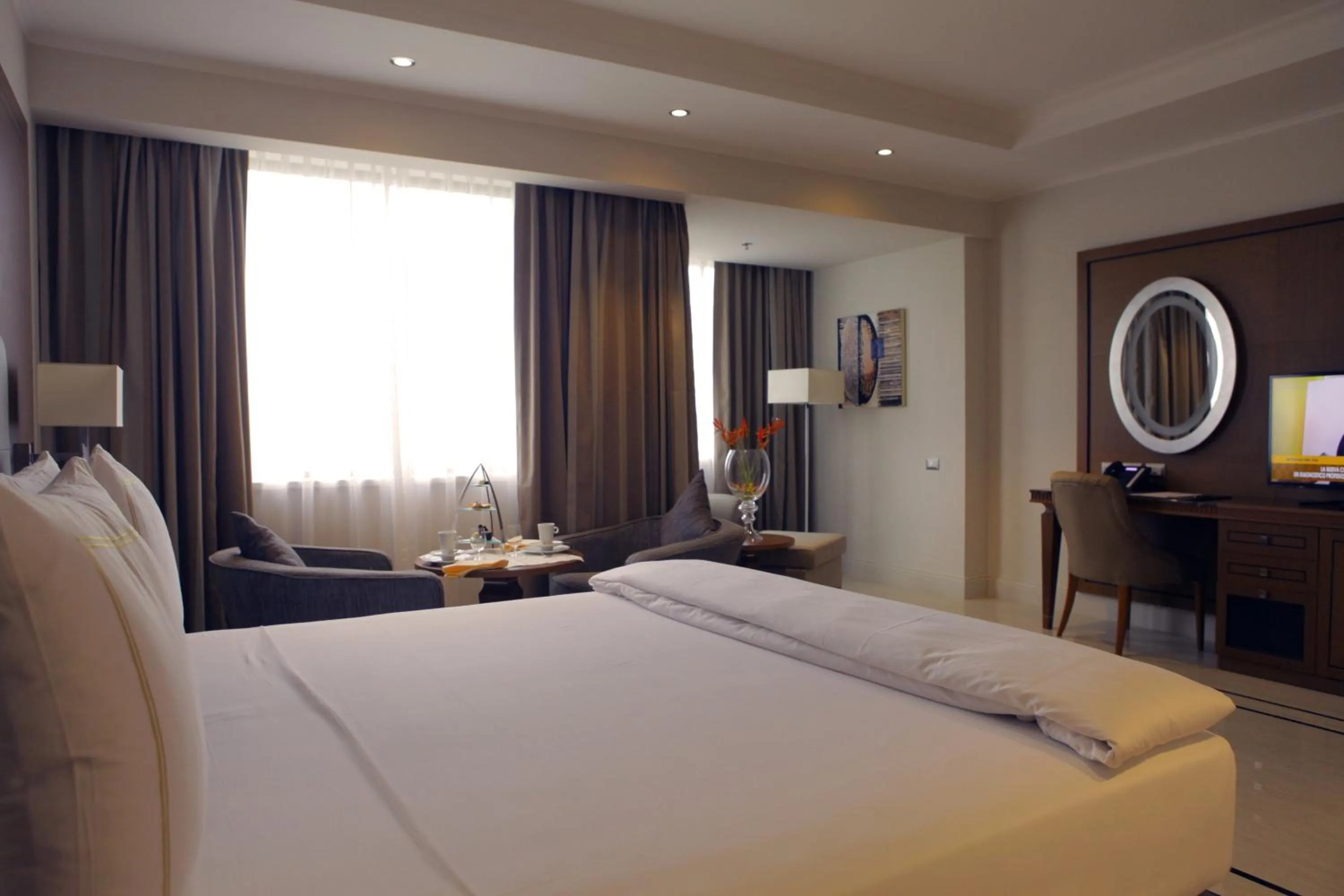 Bed in Grand Hotel Djibloho