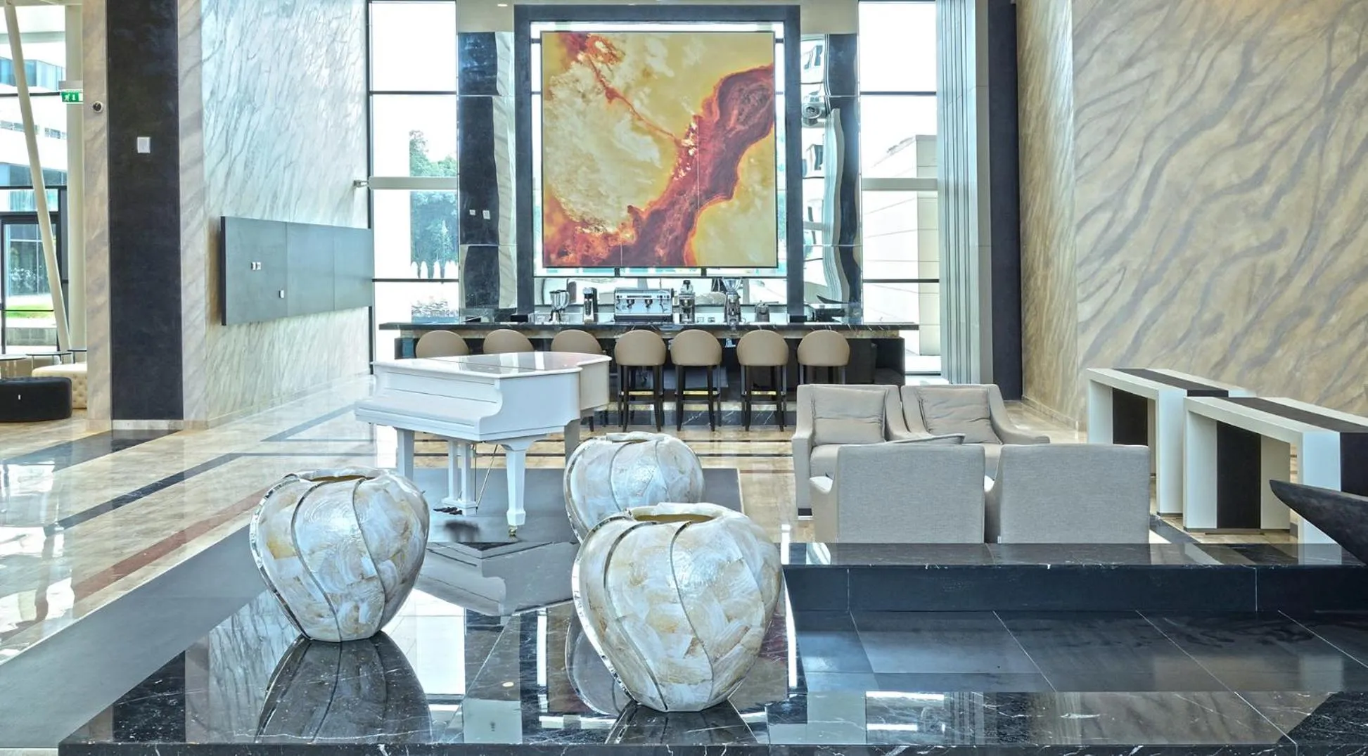 Lobby or reception in Grand Hotel Djibloho