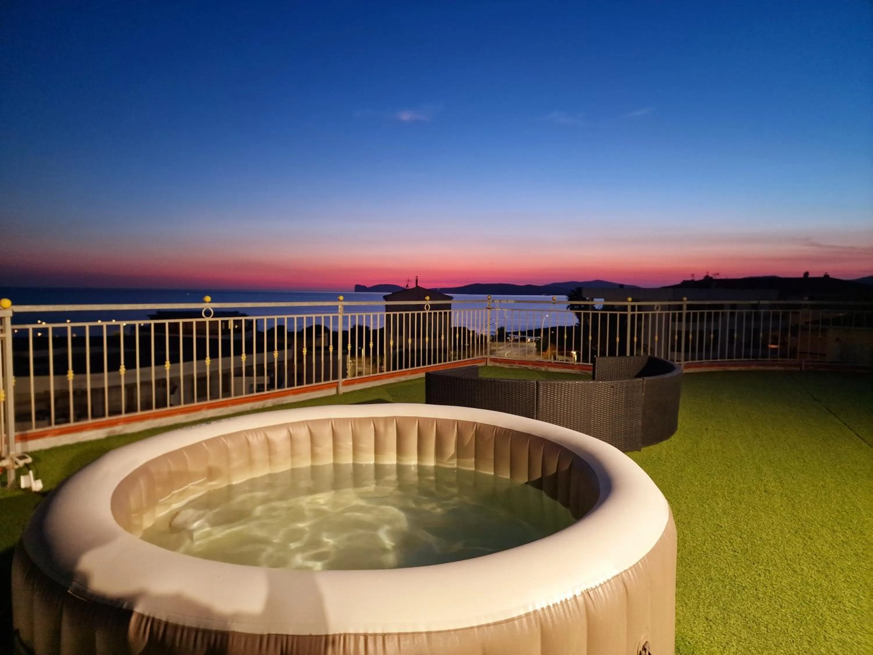 Pool view in Hotel Villa Piras