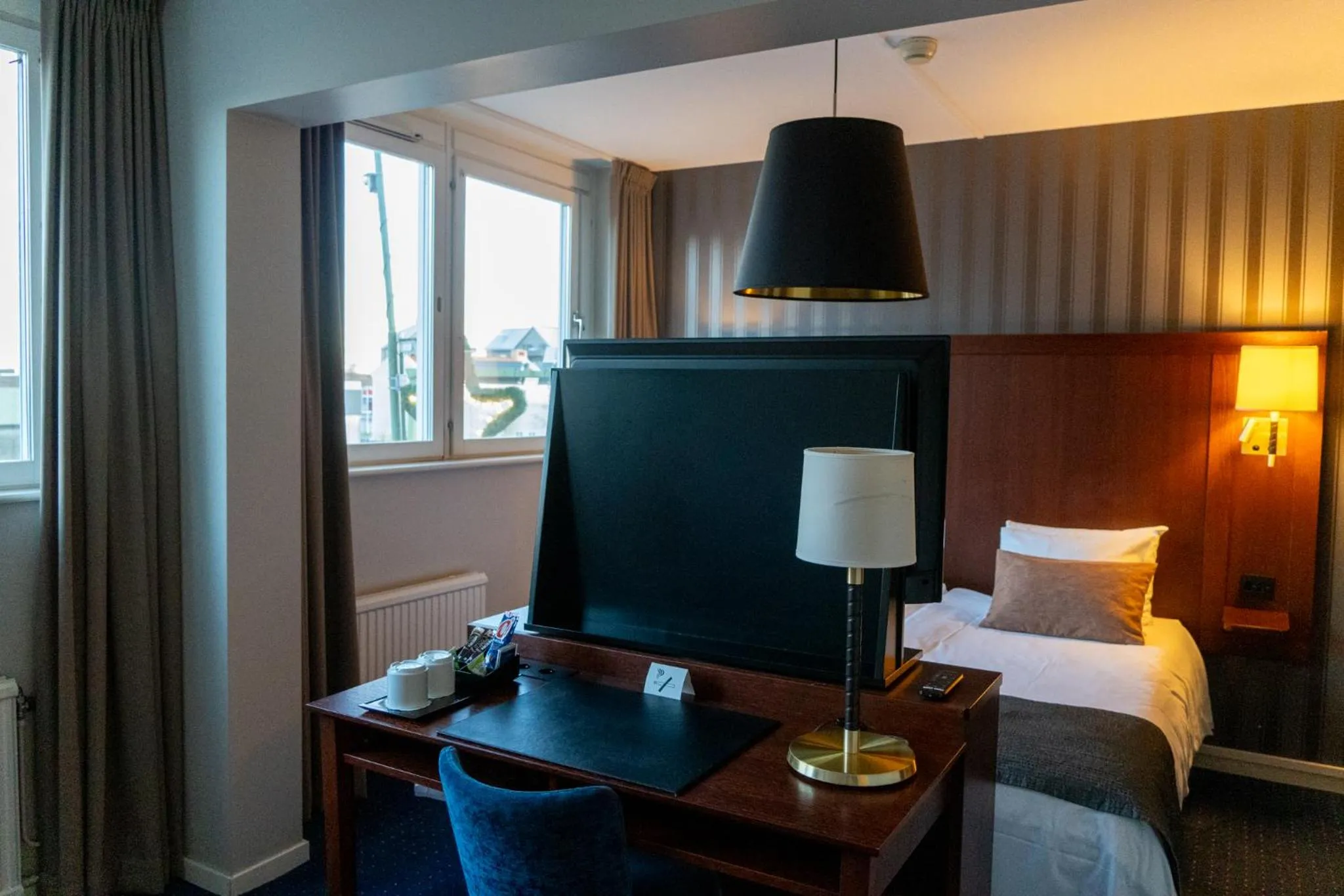 Seating area, Bed in Vänerport Stadshotell i Mariestad