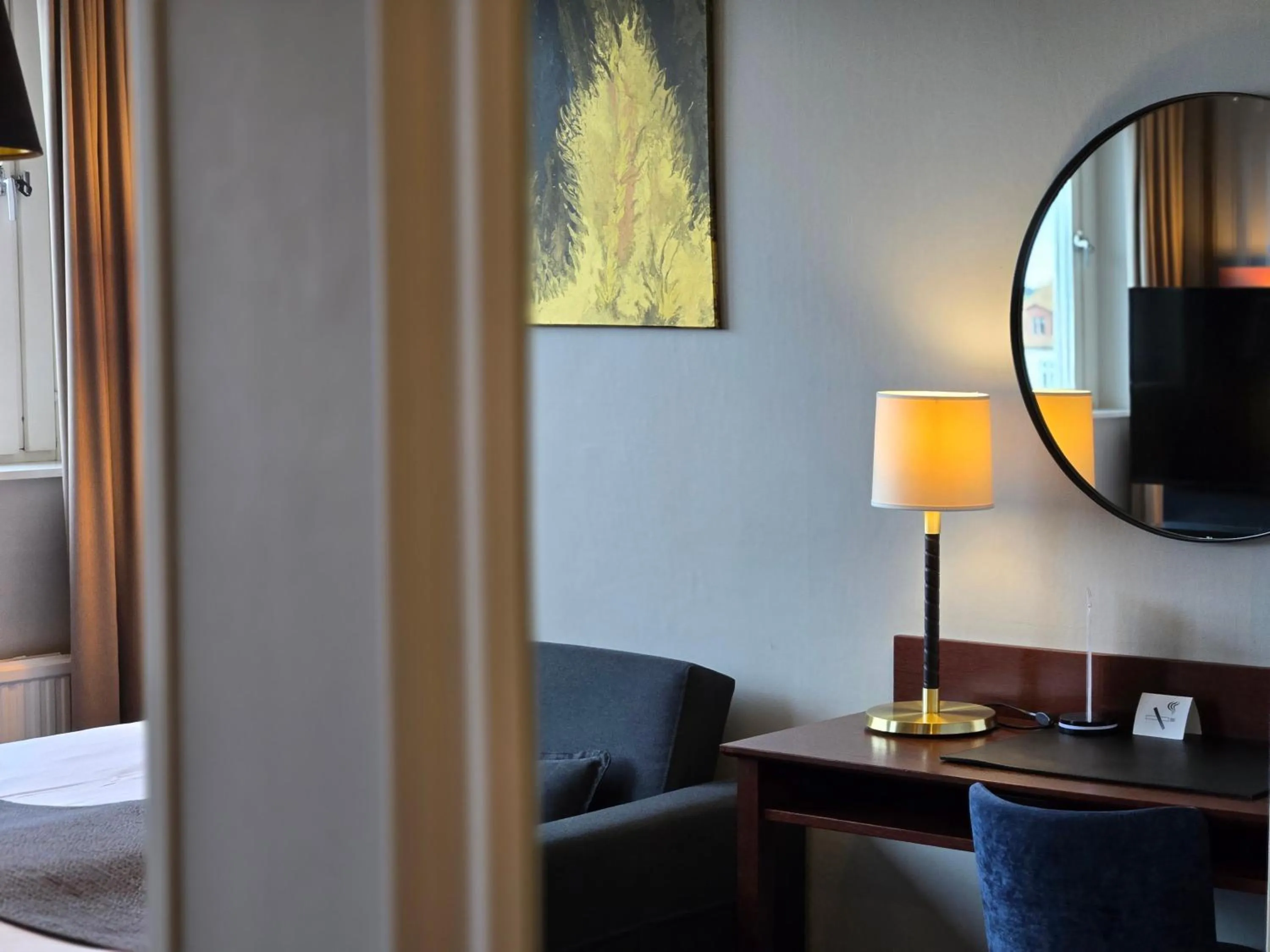 Seating area, Bed in Vänerport Stadshotell i Mariestad