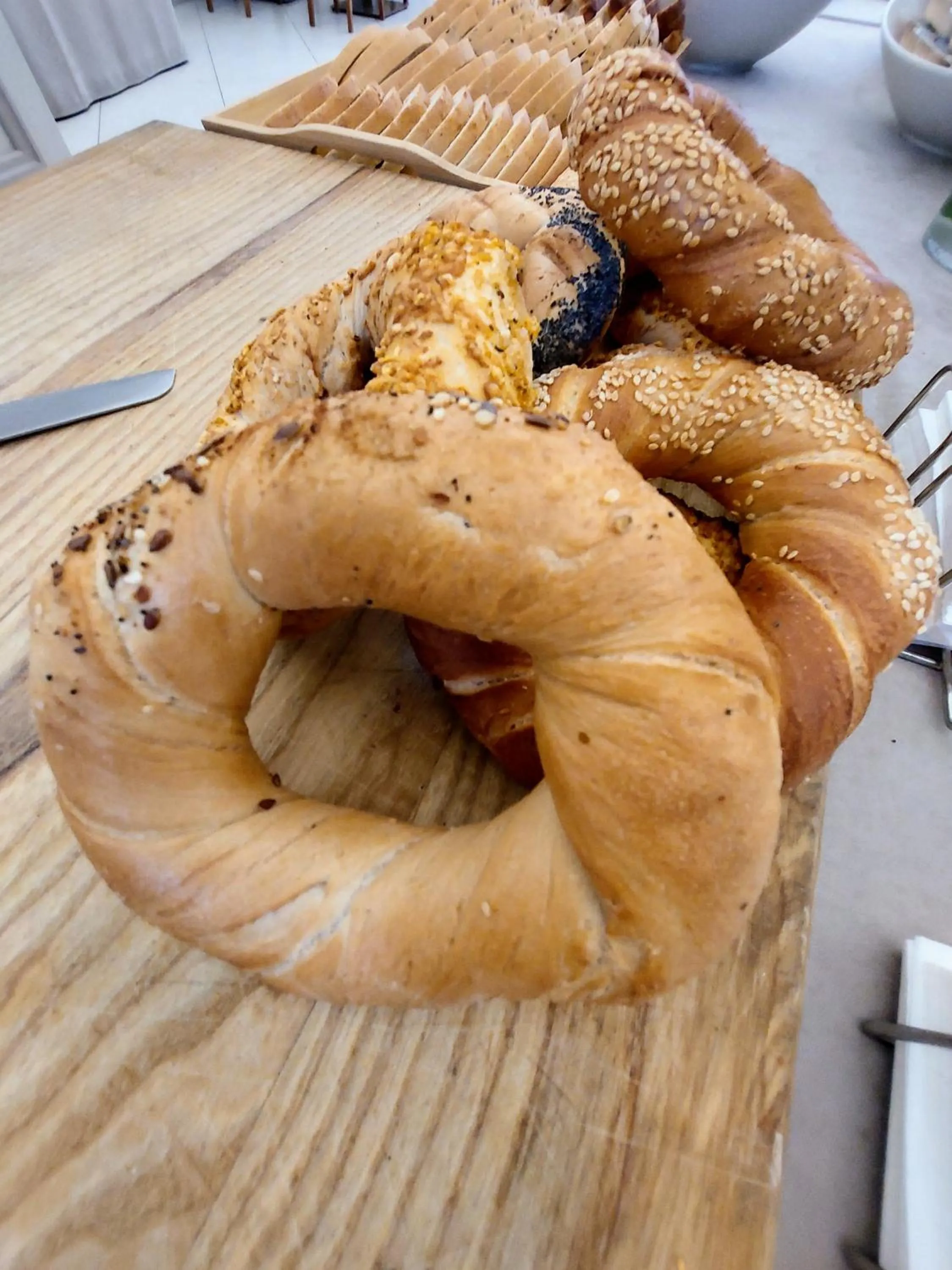 Food close-up in 70s Guest room
