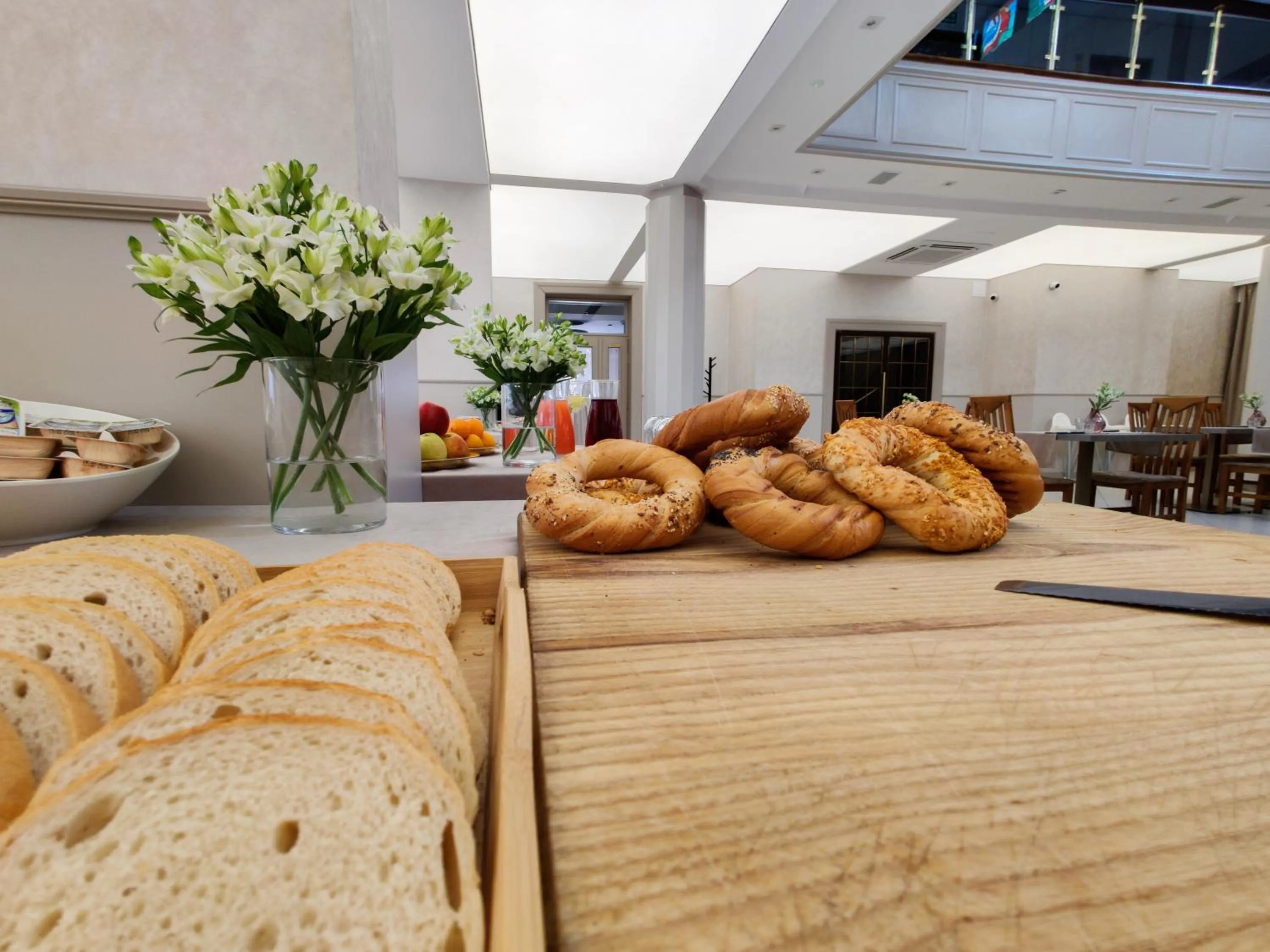 Food close-up in 70s Guest room